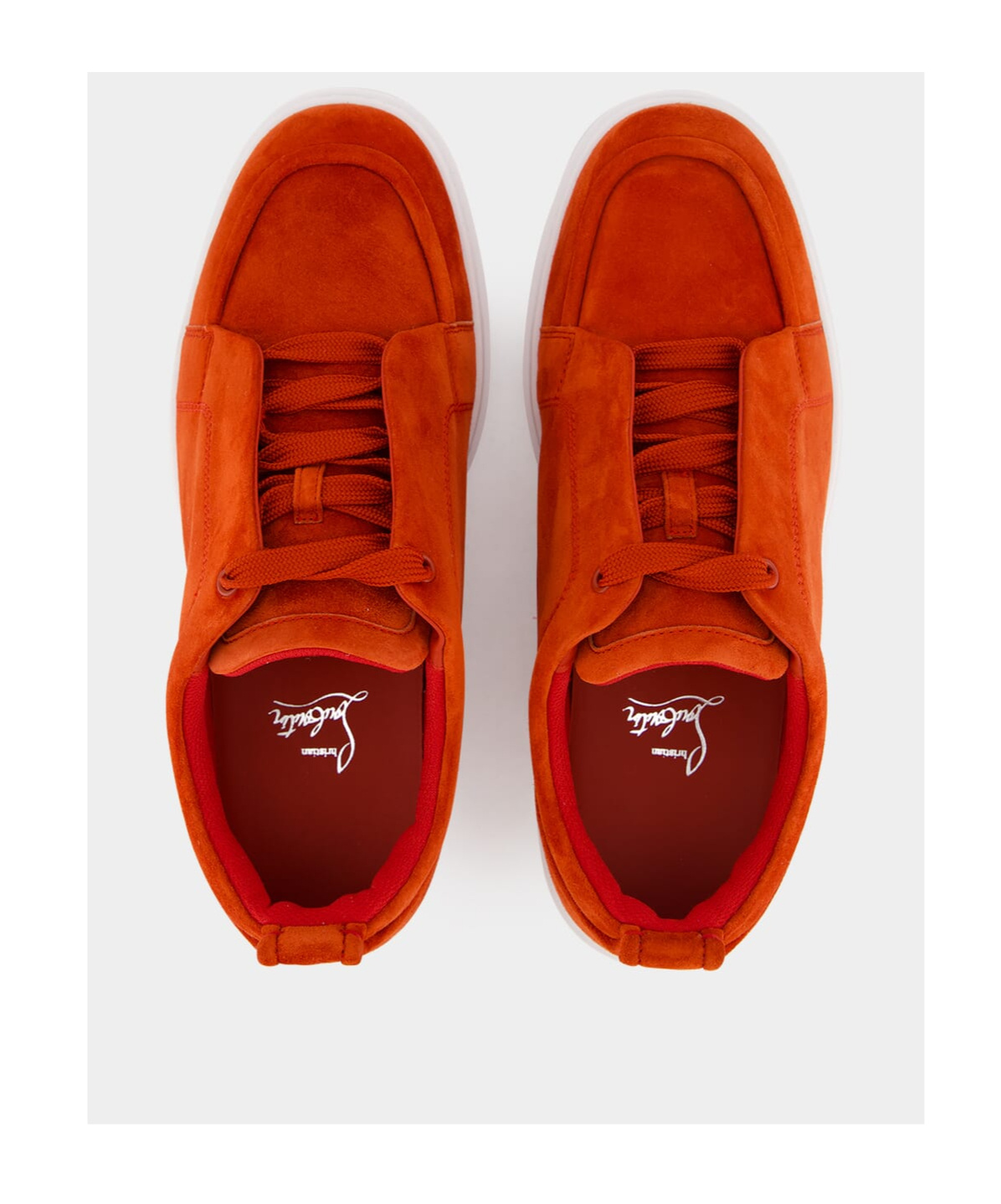 Christian Louboutin Lace-up Low-top Sneakers In Red