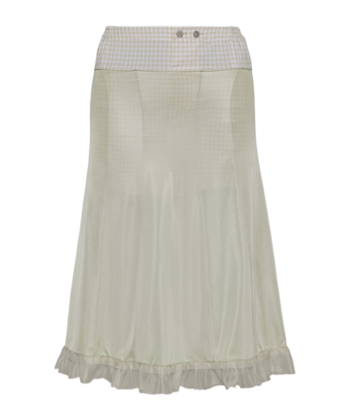 Maison Margiela Anonymity Of The Lining Skirt Woman Aloe And Beige In Green