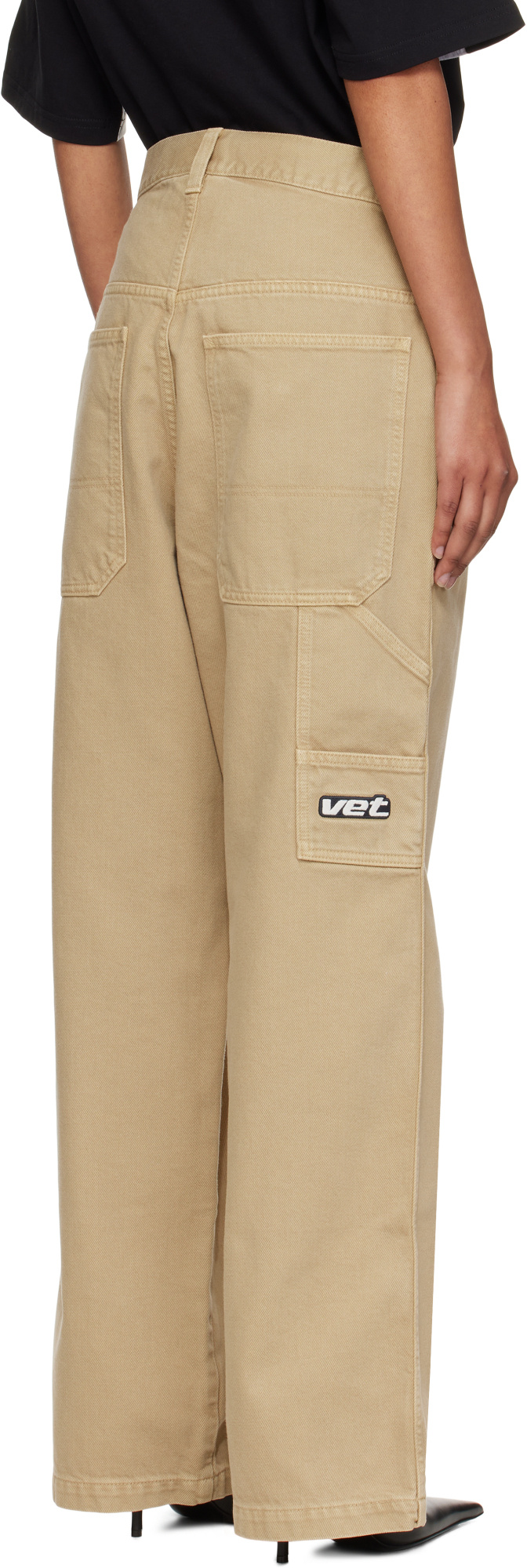 Vetements Denim Trousers With Belt Loops In Brown