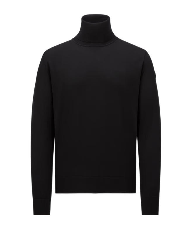 Moncler Wool Turtleneck Sweater In Black