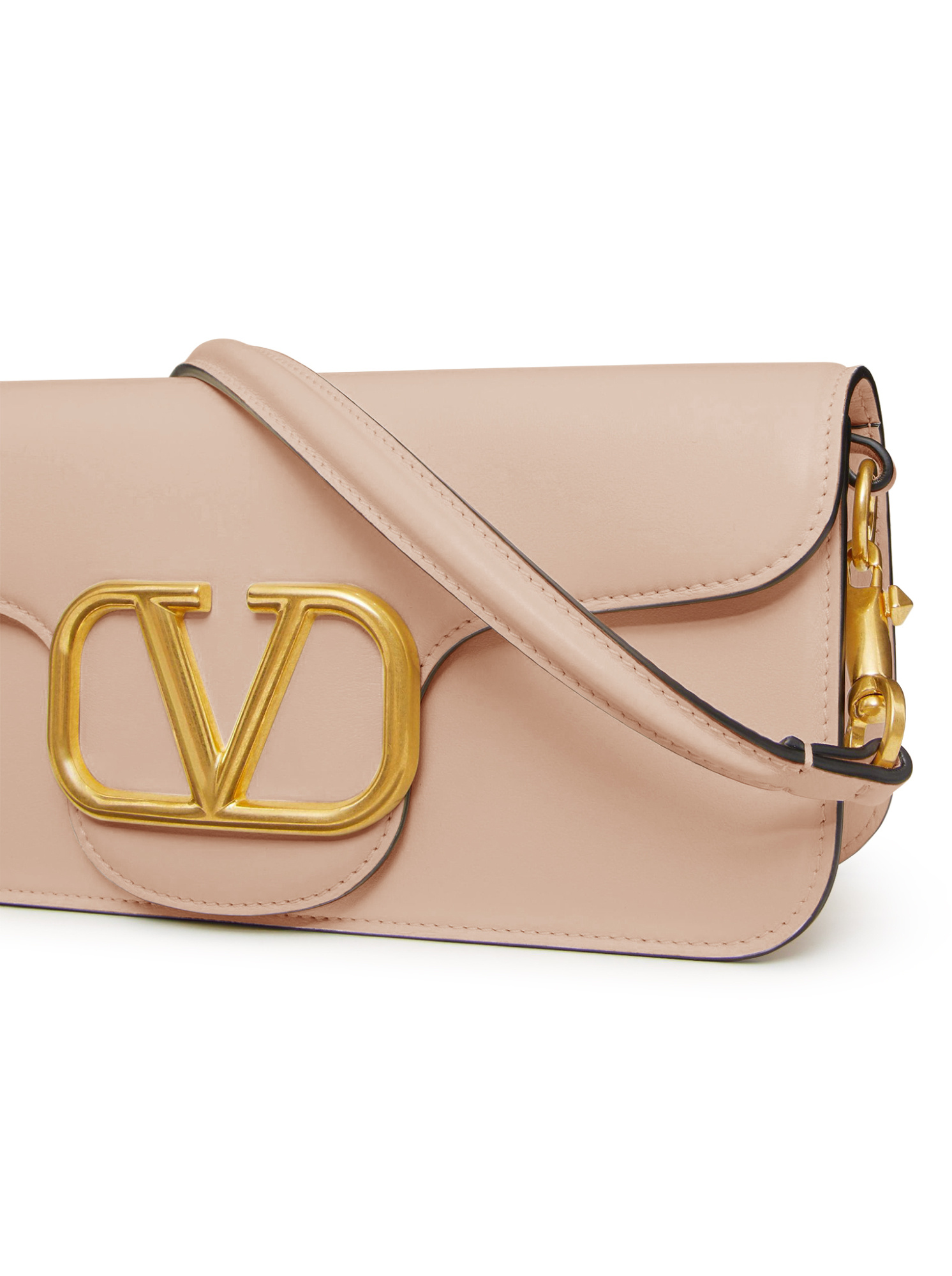 Shop Valentino Locò Shoulder Bag In Nude