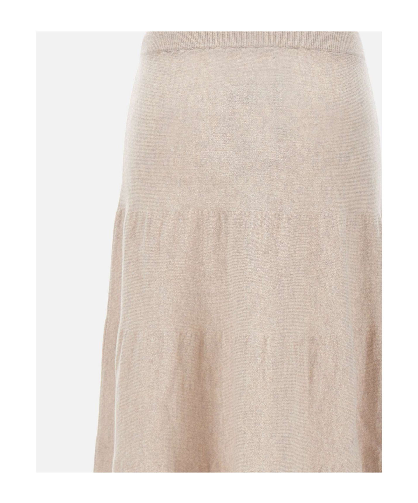 Marella Elastic-waistband Ruffled Skirt In Neutral
