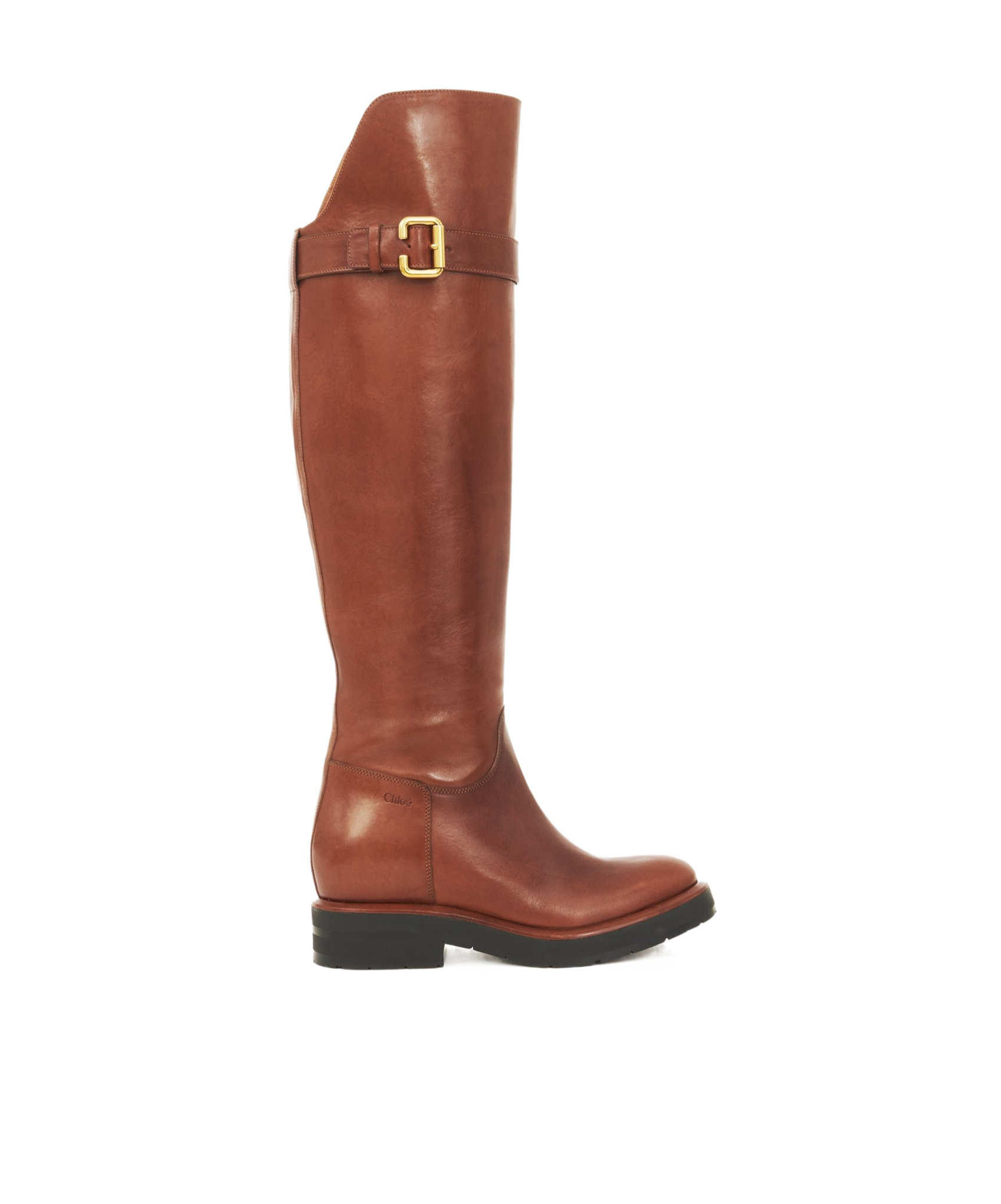 Chloé Coddington Over-the-knee Leather Boots In Brown