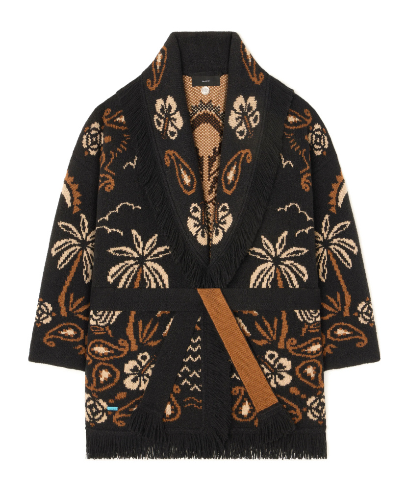 Alanui Glimpse Of Eden Wool And Cashmere Cardigan In Multi