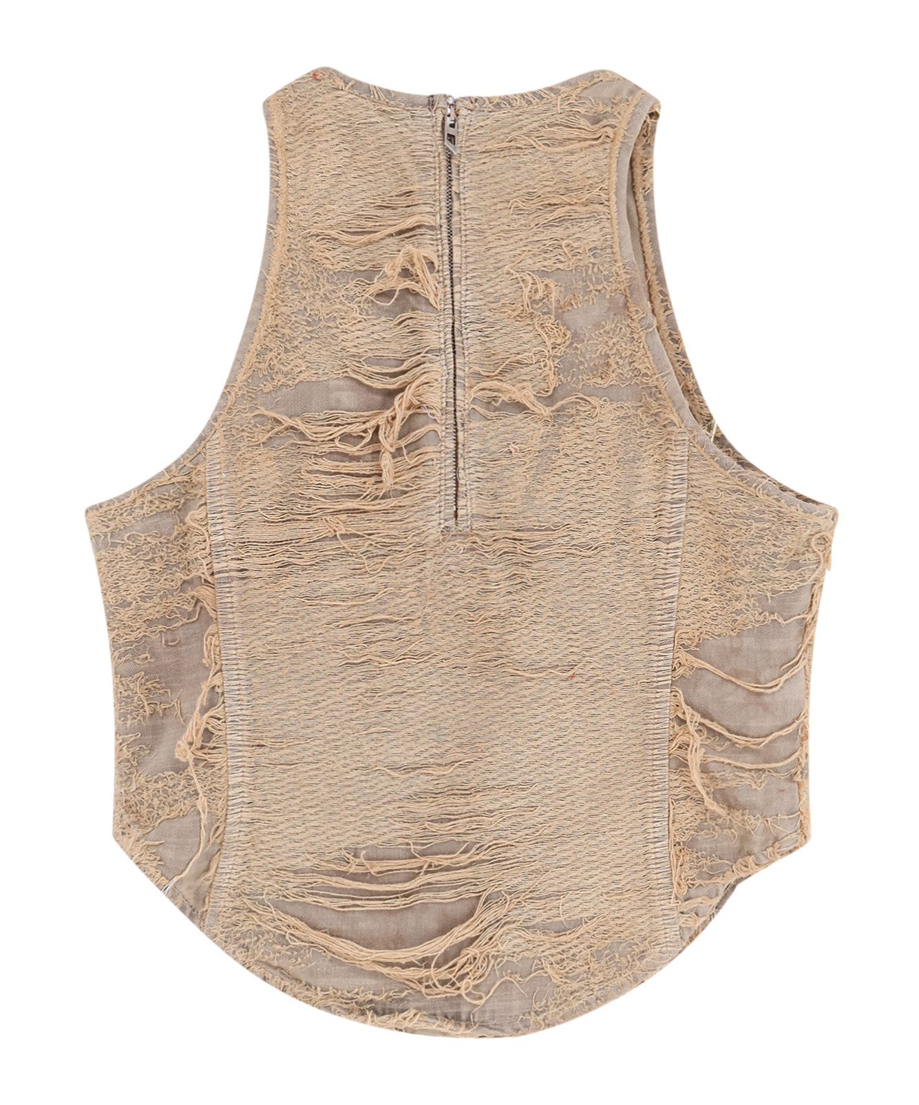 Diesel De Astro Fsg Cotton Top Destroyed Effect In Nude