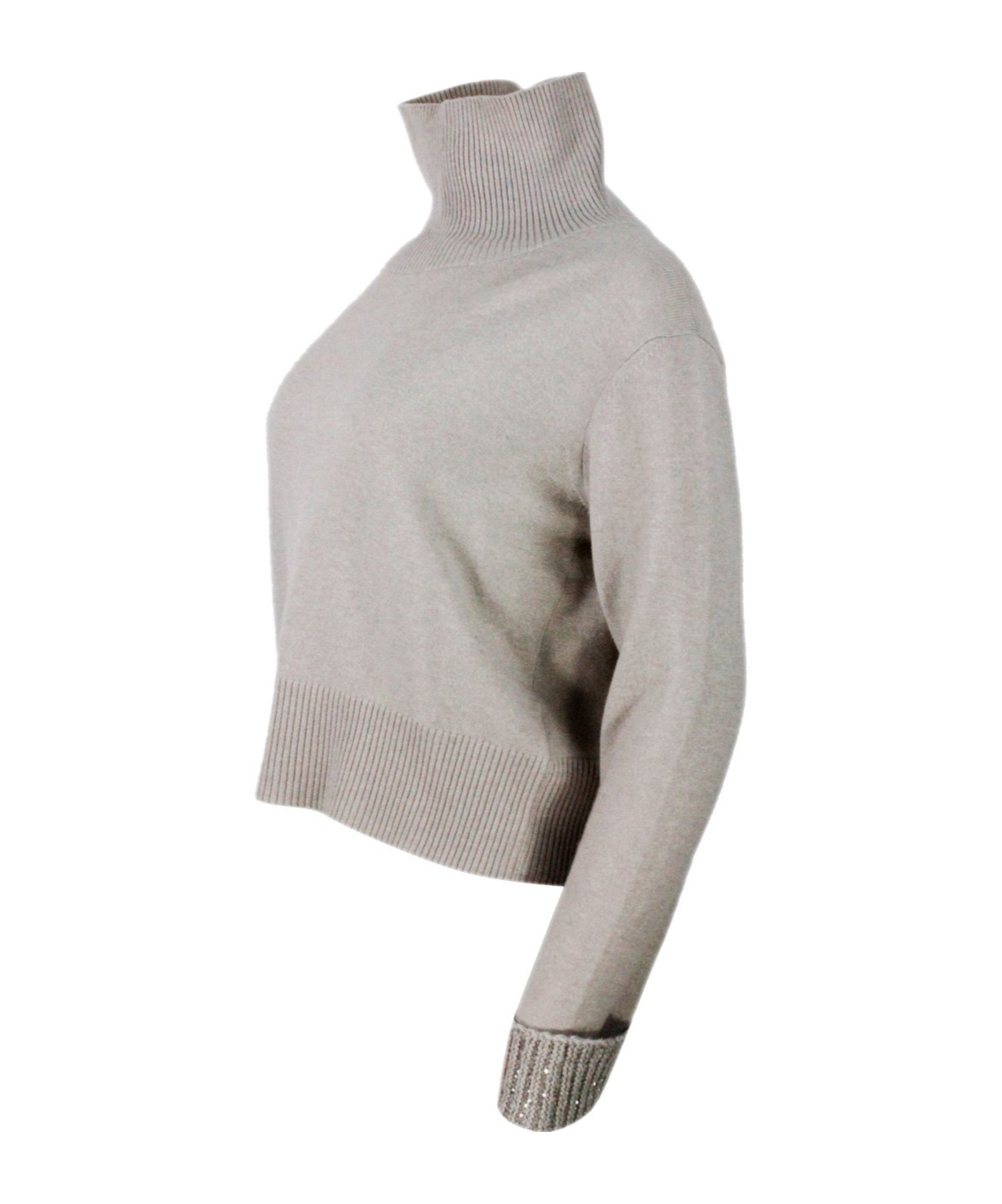 Fabiana Filippi Wool Blend Crewneck In Gray