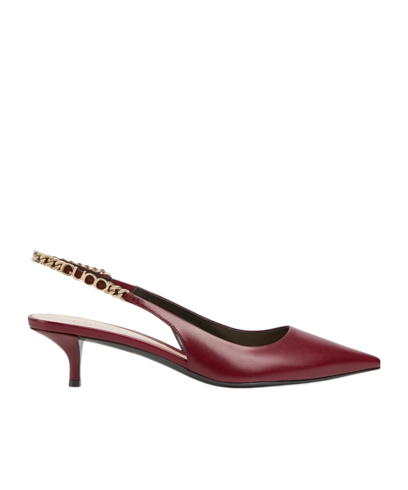 Gucci 45mm Signorina Slingback Pumps In Red