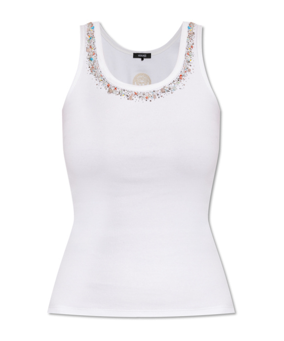 Versace Crew Neck Vest In White