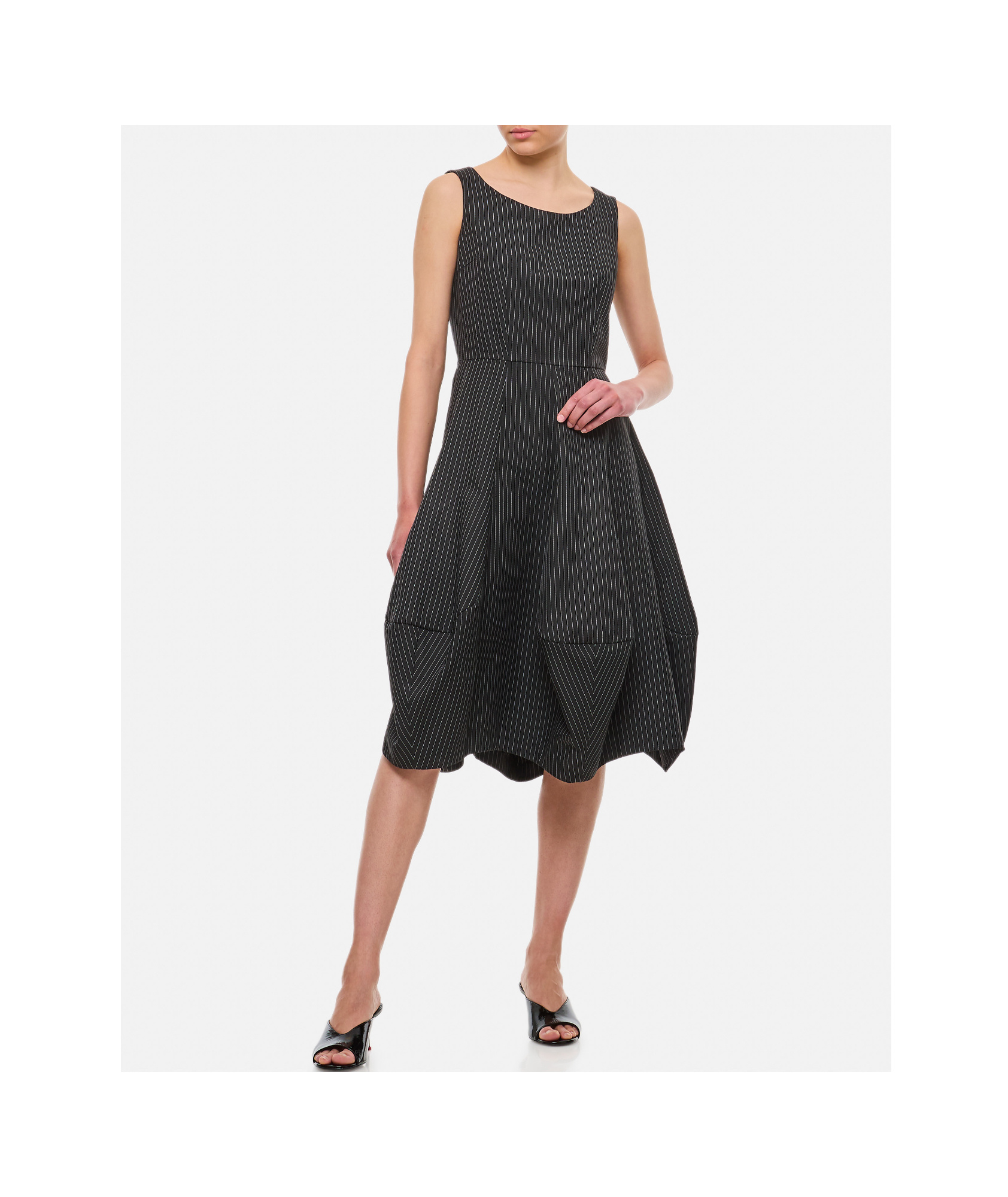 COMME DES GARÇONS COMME DES GAR�ONS COMME DES GAR�ONS	PINSTRIPED SLEEVELESS DRESS 