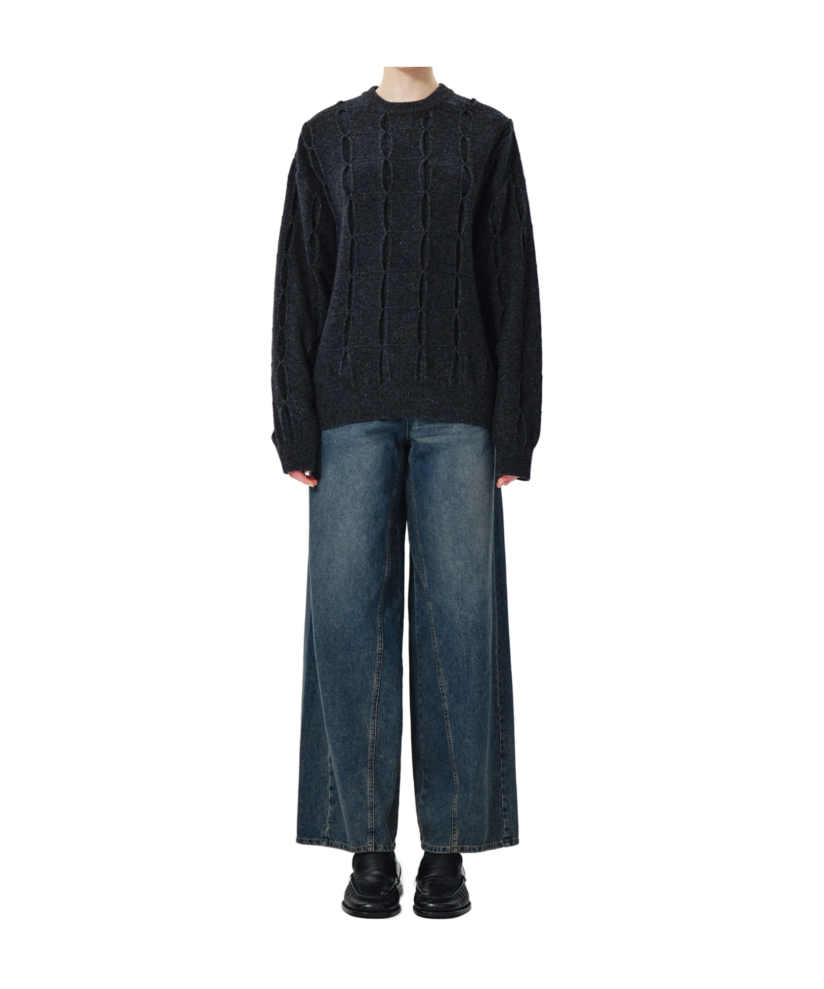 WOOYOUNGMI KNITTING DETAIL SWEATER 