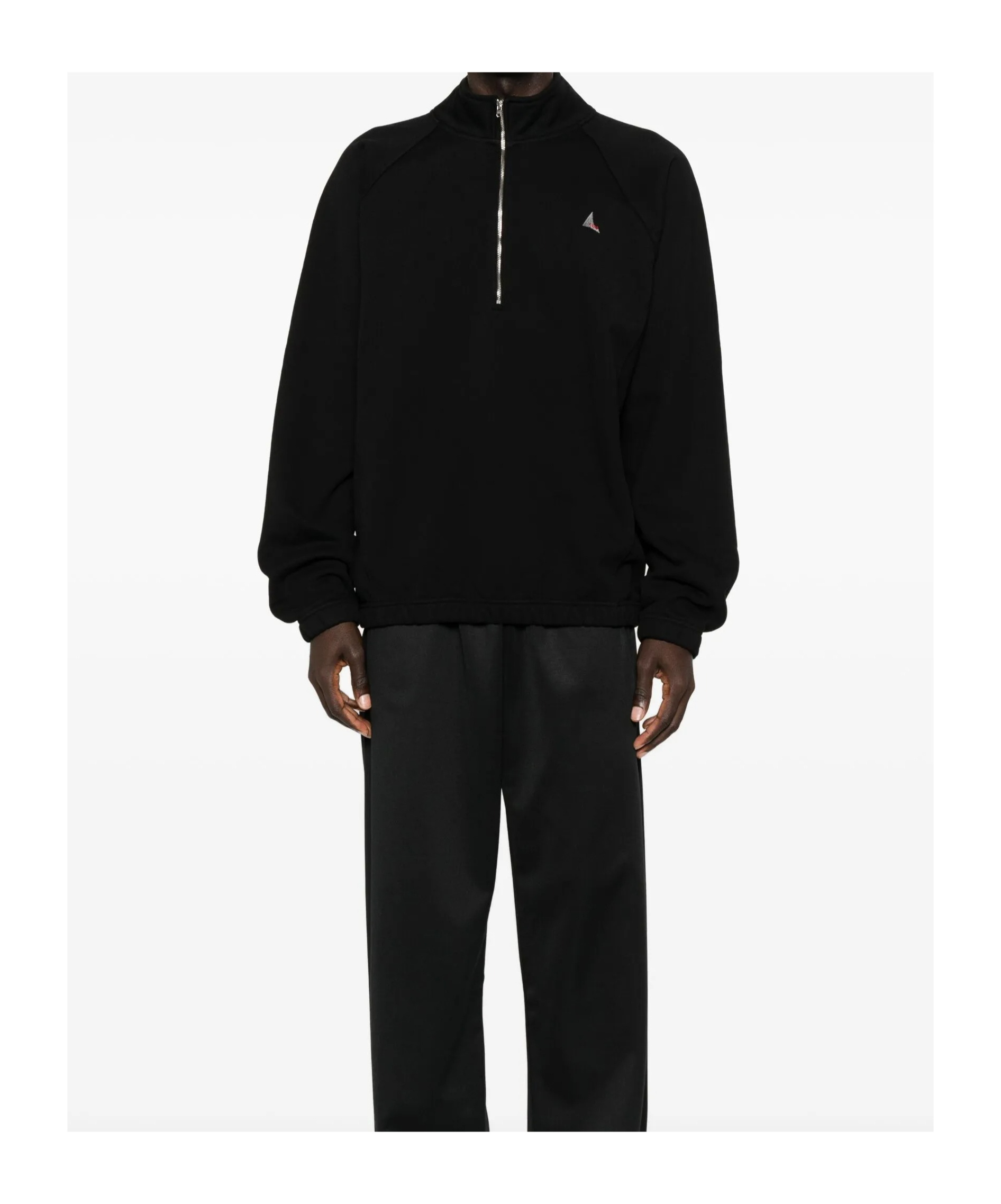 Roa Half-zip Embroidered Sweatshirt In Black