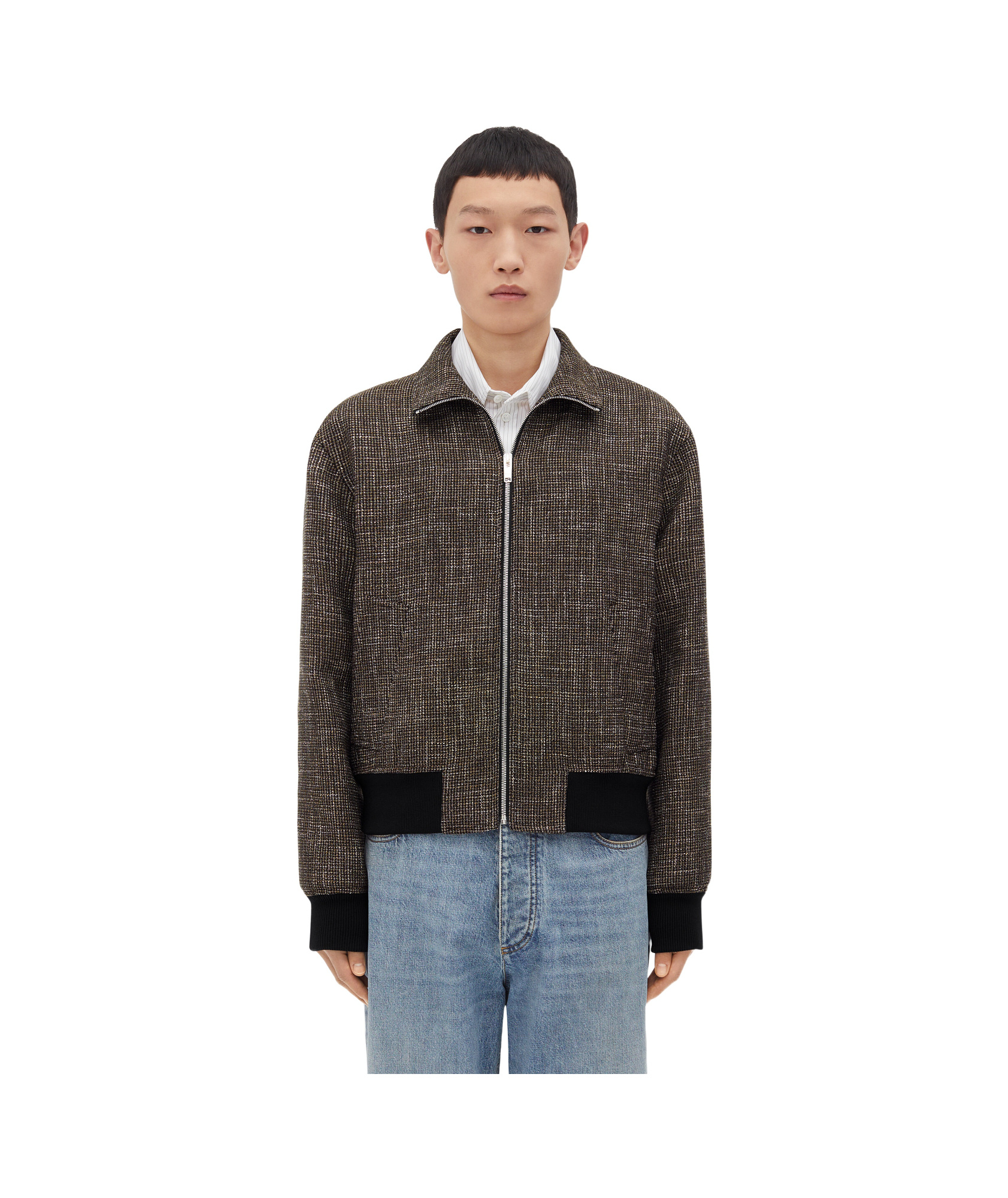 Bottega Veneta Long-sleeved Casual Jacket In Black