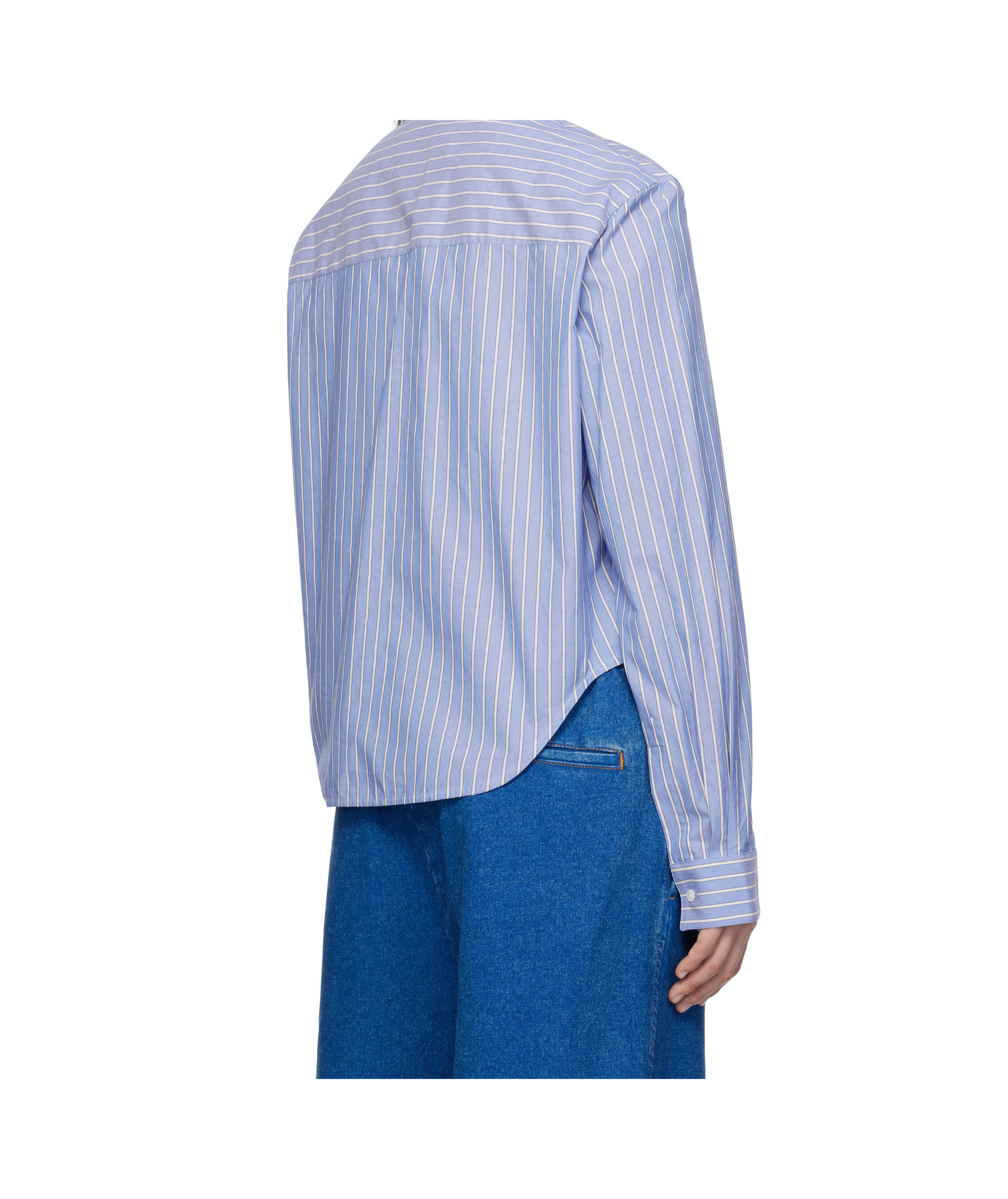 MARNI POPLIN STRIPE LONG SLEEVE SHIRT