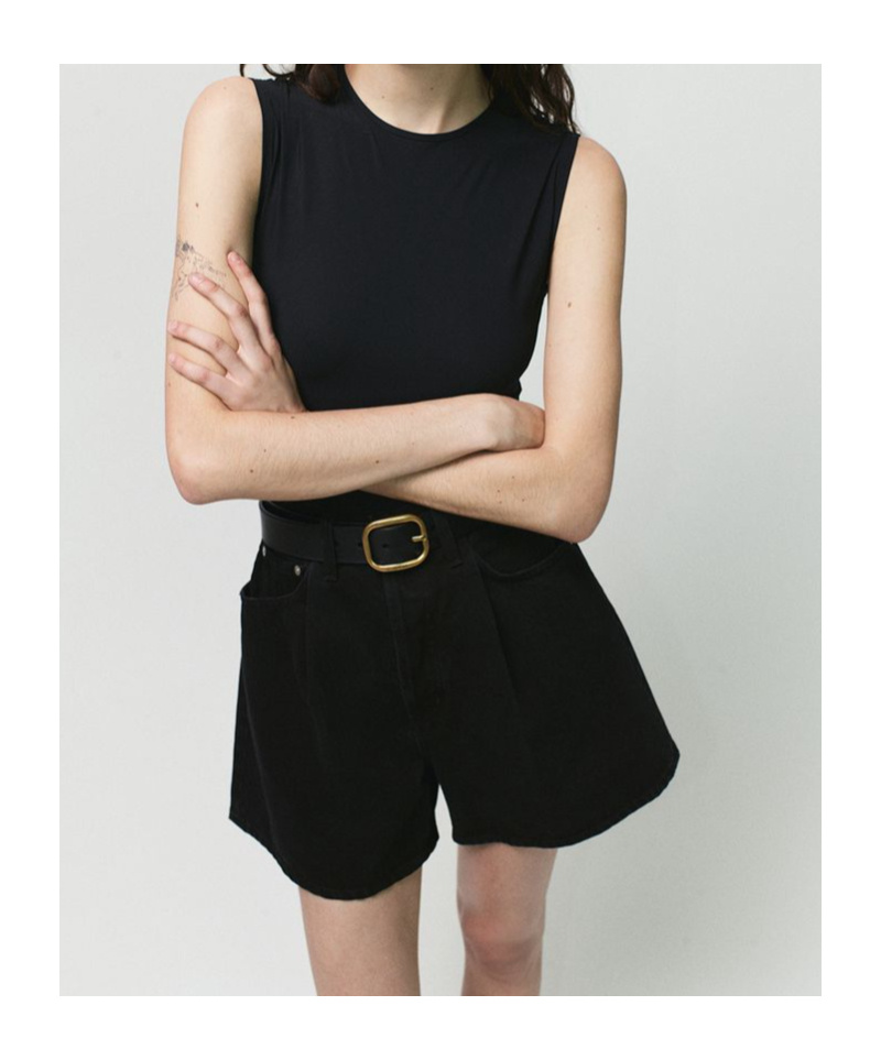 Agolde Parker Vintage Jean Shorts Phase In Black