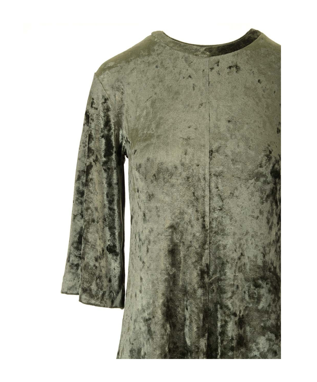 Forte Forte Long Velvet Olive Green Dress In Green