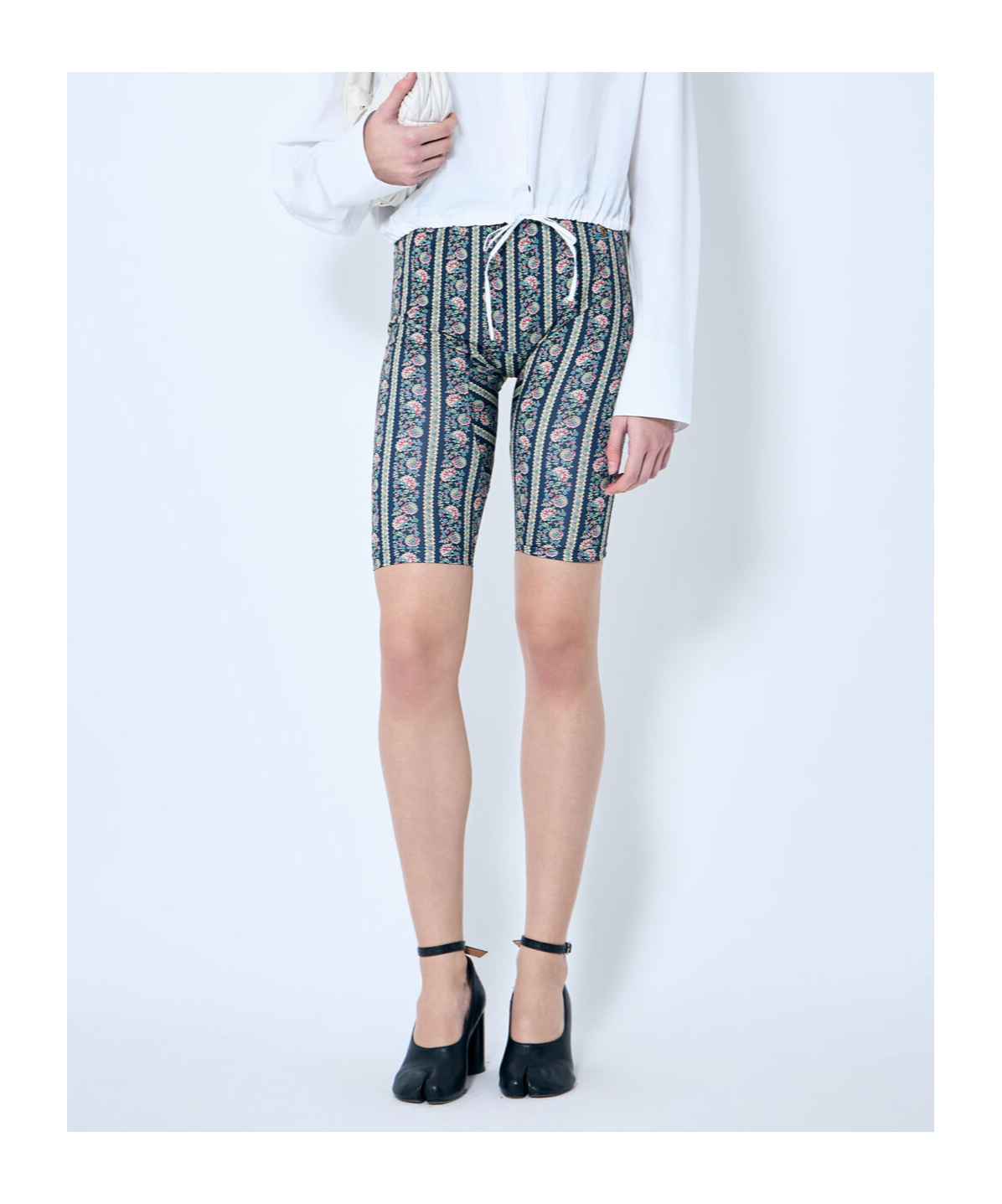 Vivienne Westwood Floral Printed Slim-fit Shorts In Blue