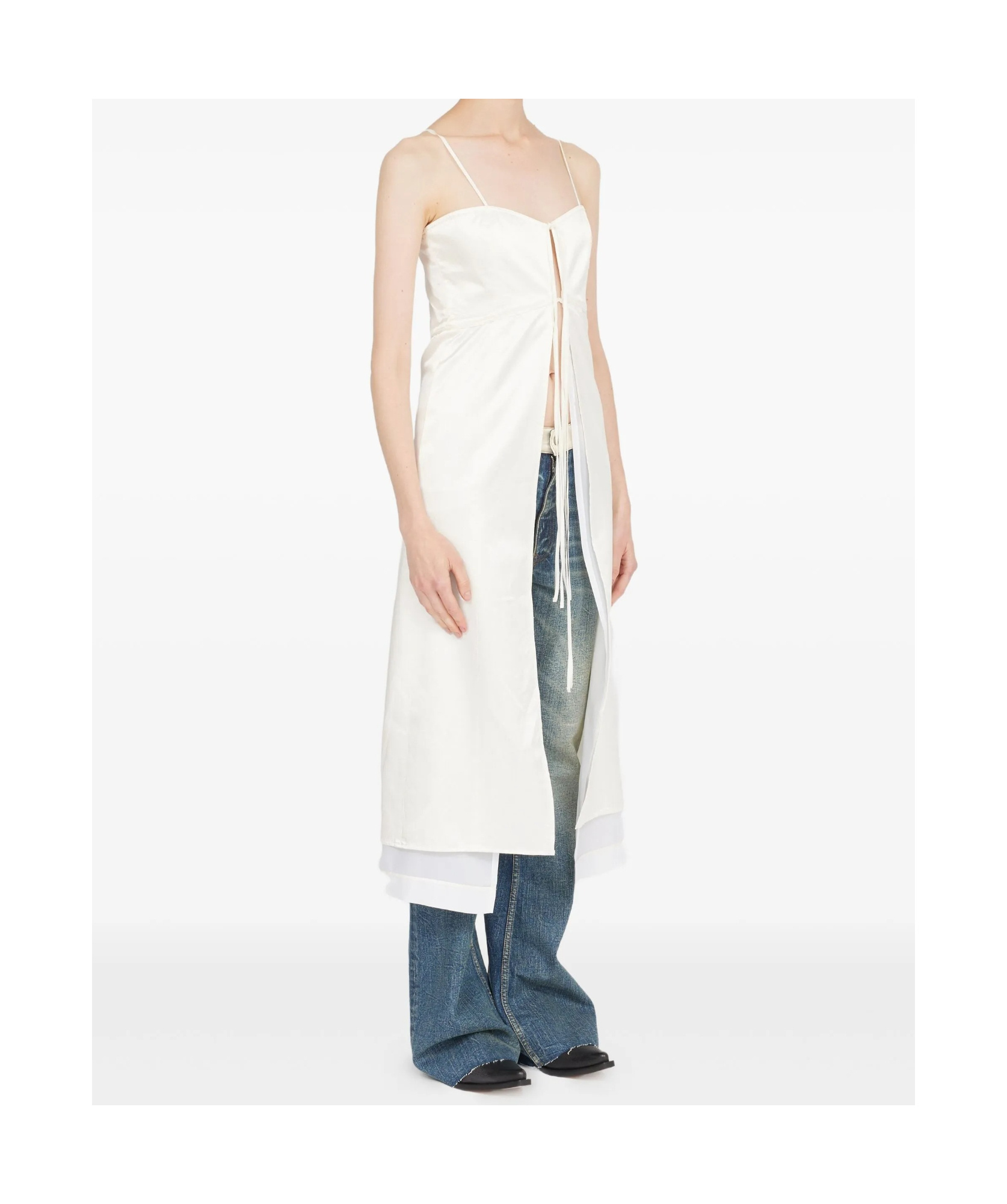 Shop Mm6 Maison Margiela Sleeveless Midi Dress