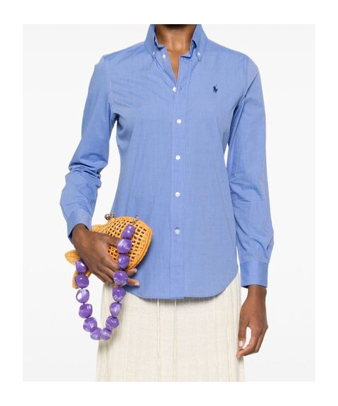 Polo Ralph Lauren Polo Pony-embroidered Shirt In Blue
