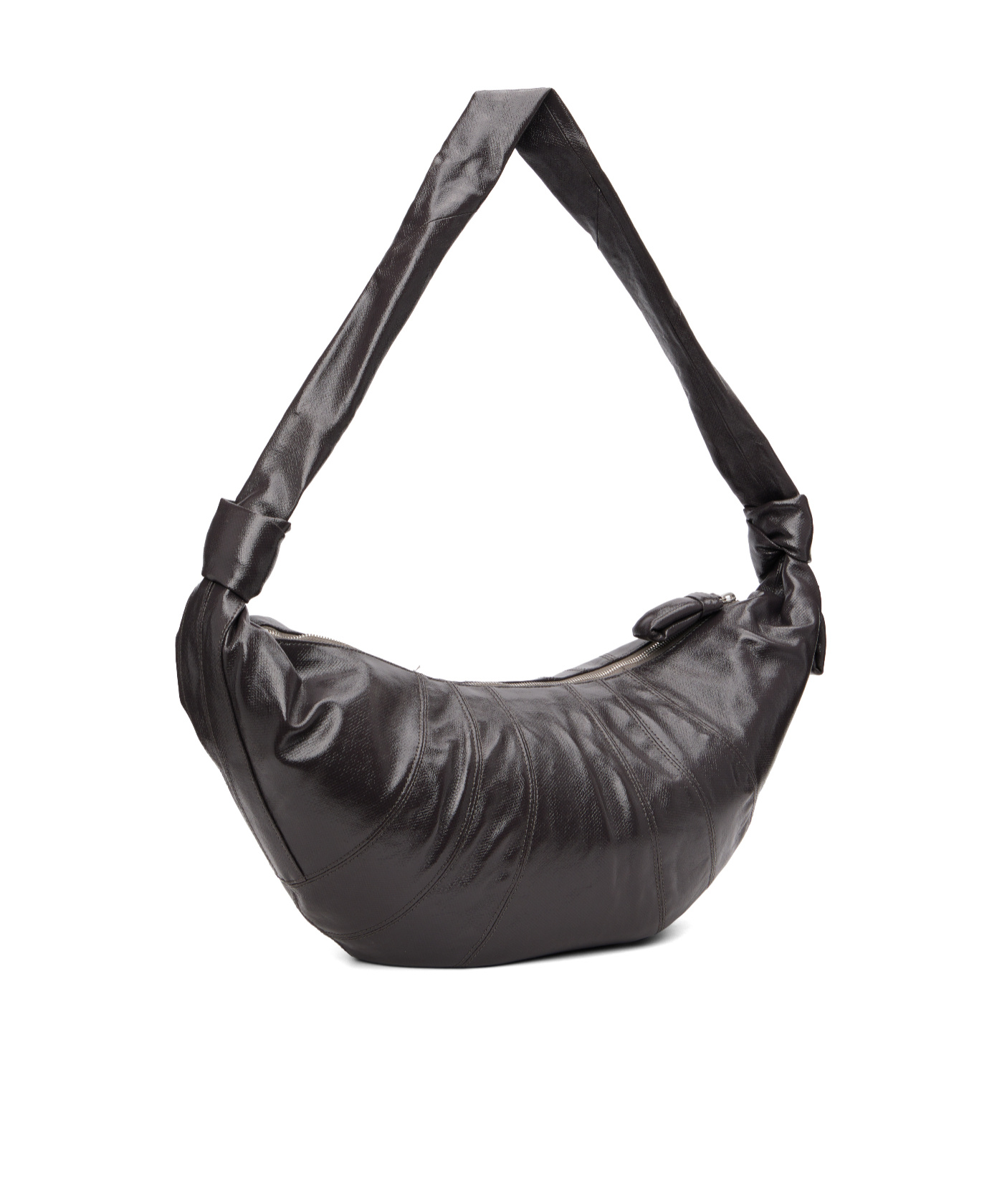 Lemaire Taupe Large Croissant Bag In Black
