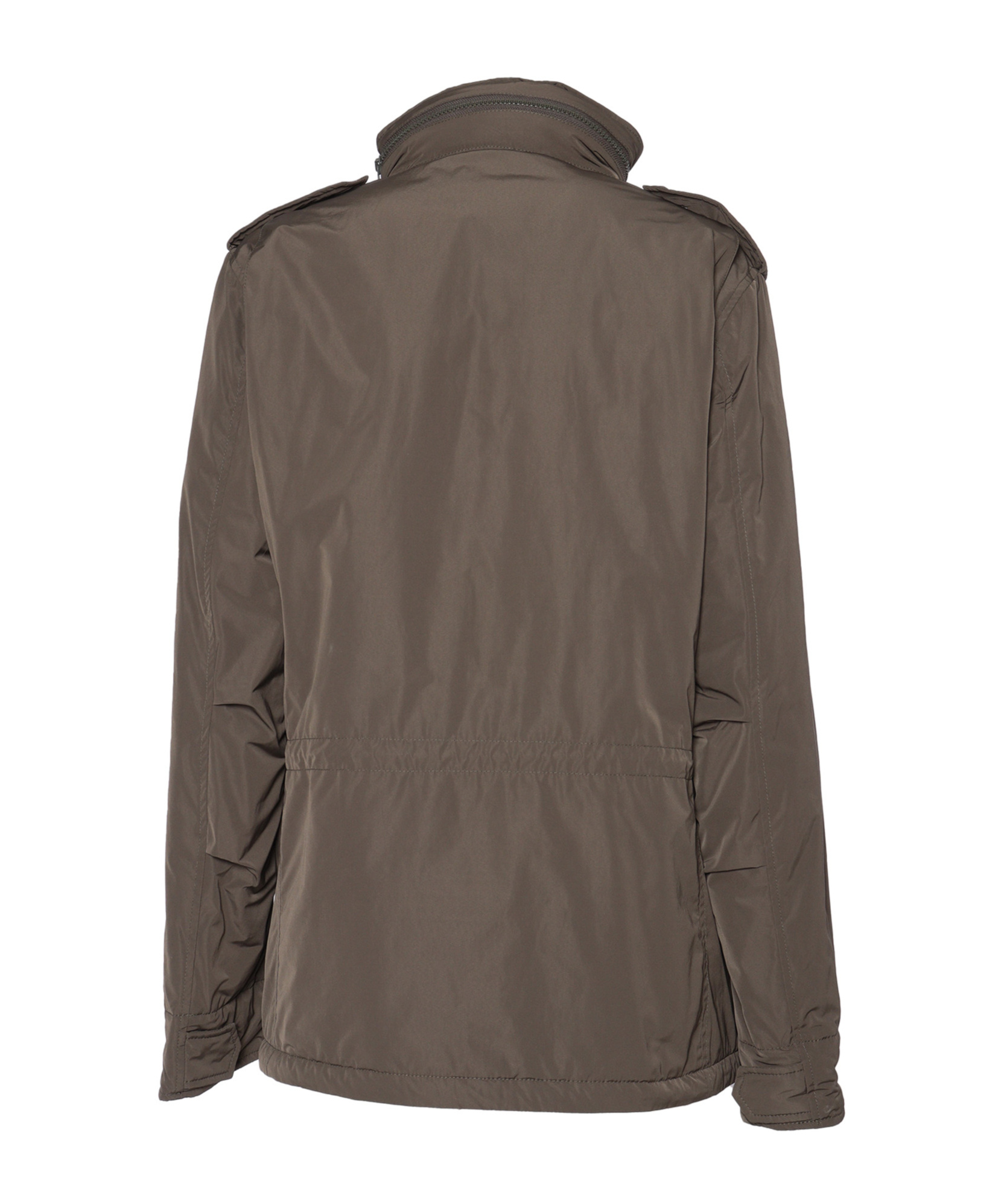 Aspesi Military-inspired Utility Jacket With Adjustable Hood In Brown