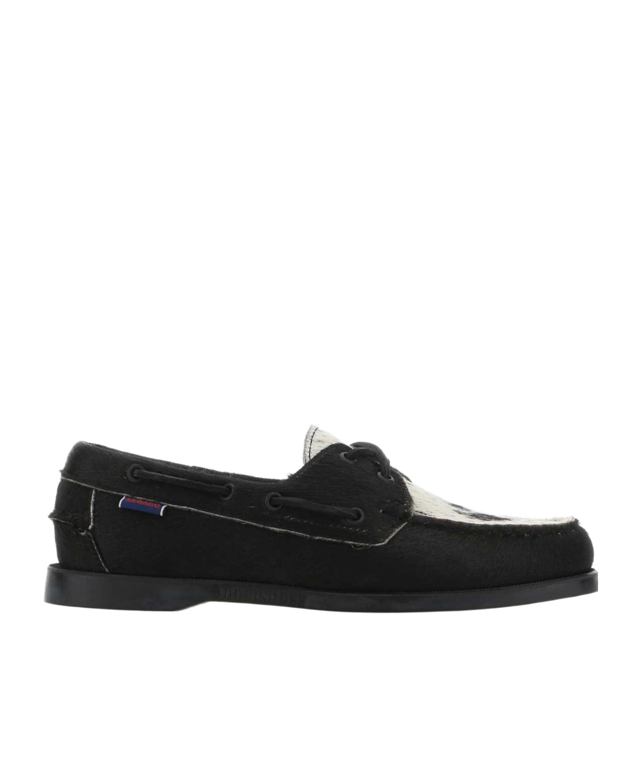Sebago Docksides Portland Raw Boat Shoes In Black