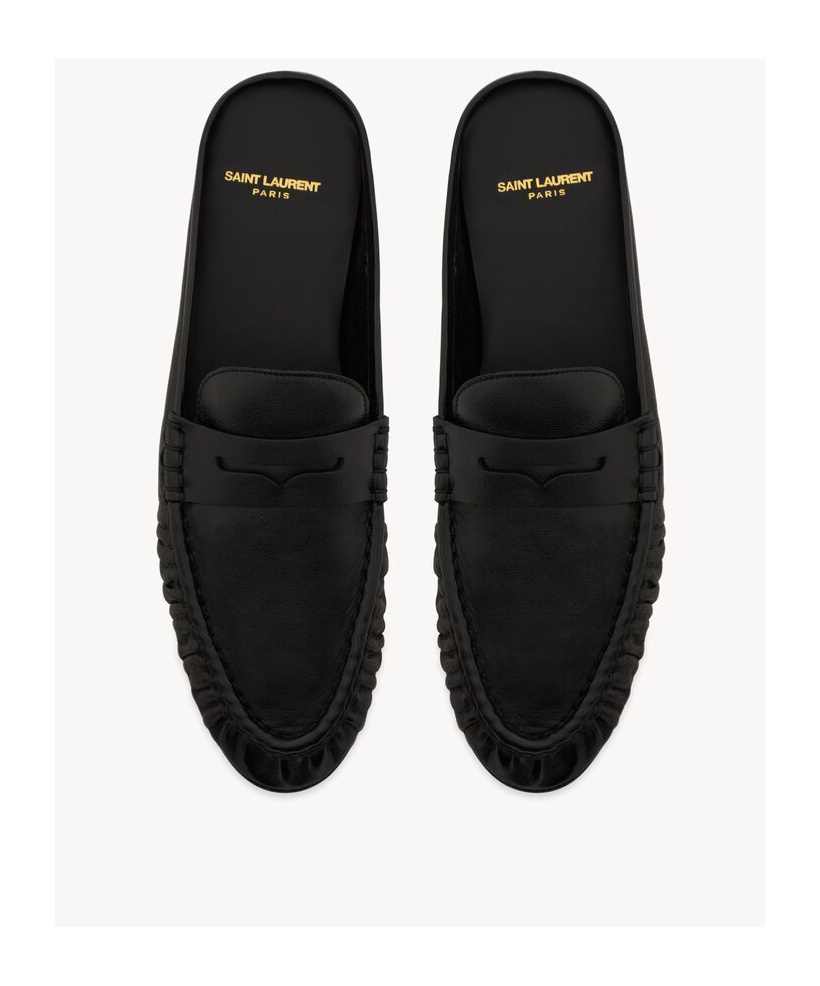 SAINT LAURENT ROUND HEAD MULLER SHOES