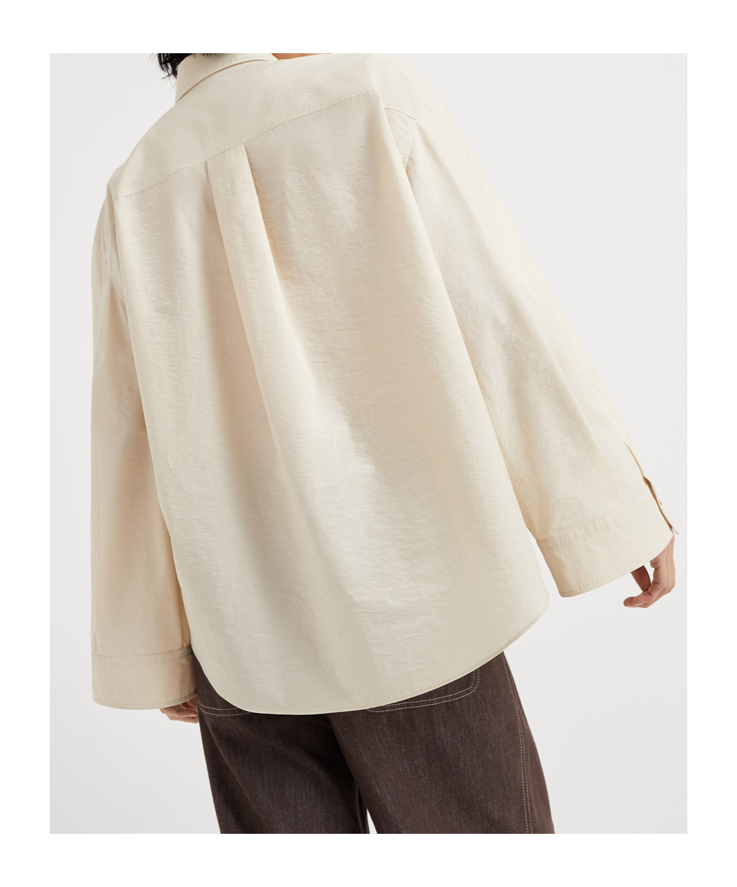 Brunello Cucinelli Flora Applique Shirt In White