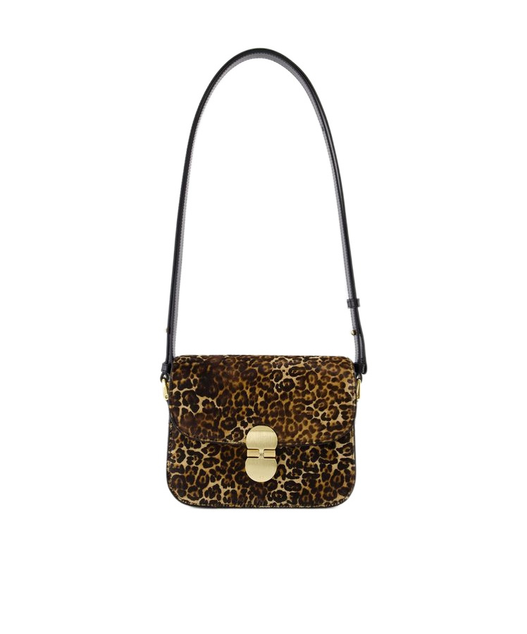 Apc A.p.c. Leopard Printed Small Shoulder Bag In Multicolor