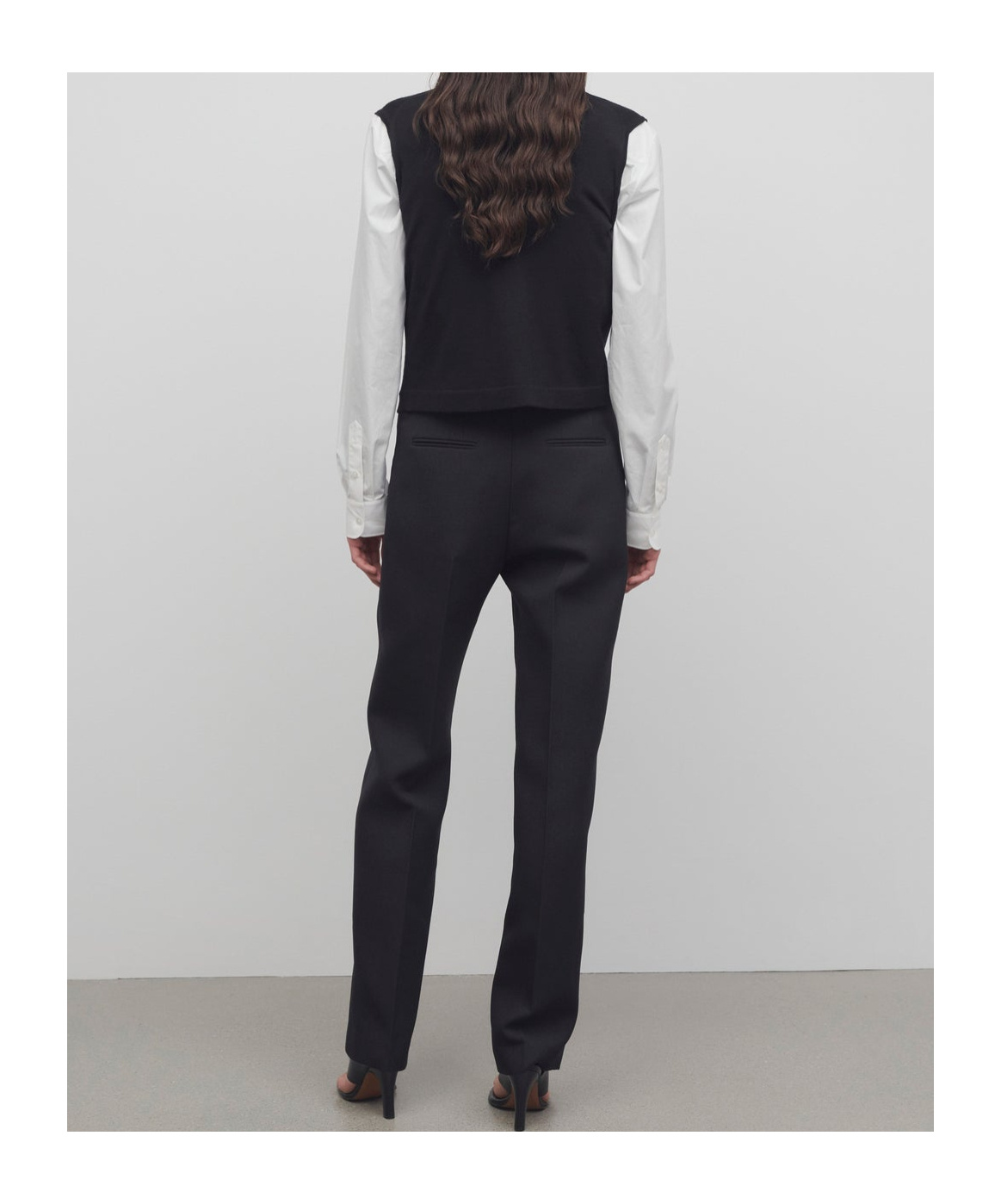 The Row Vesco Freshly Cut Wool Pants In Black