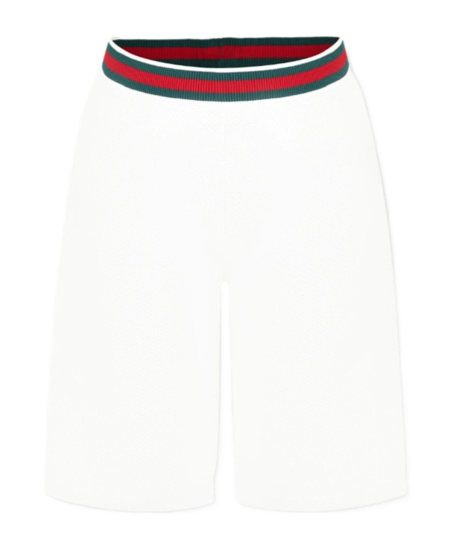 Gucci Shorts With Webbing Detail In Red