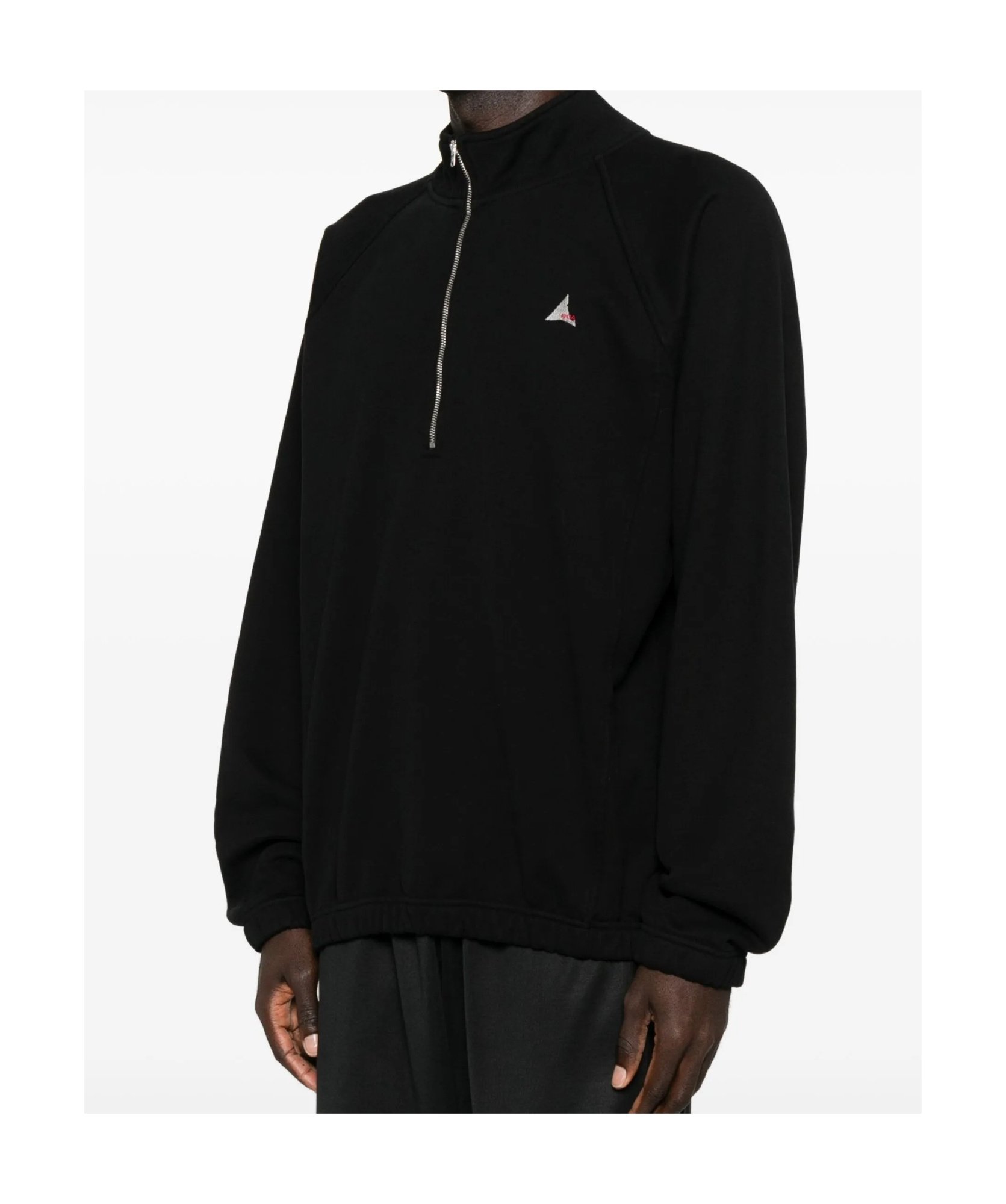 Roa Half-zip Embroidered Sweatshirt In Black