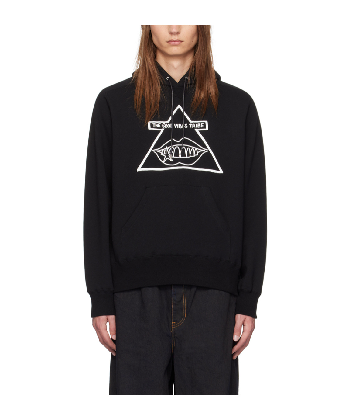 Sacai Gonz The Good Vibes Tribe Hoodie In Black