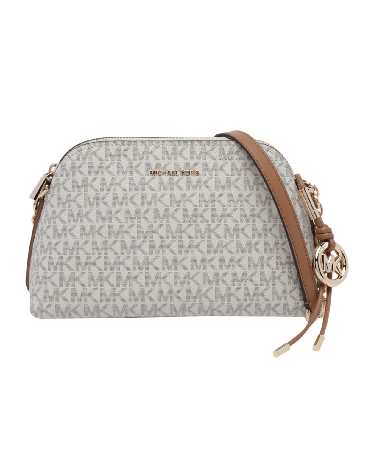 Michael Michael Kors Zippered Shoulder Bag In White