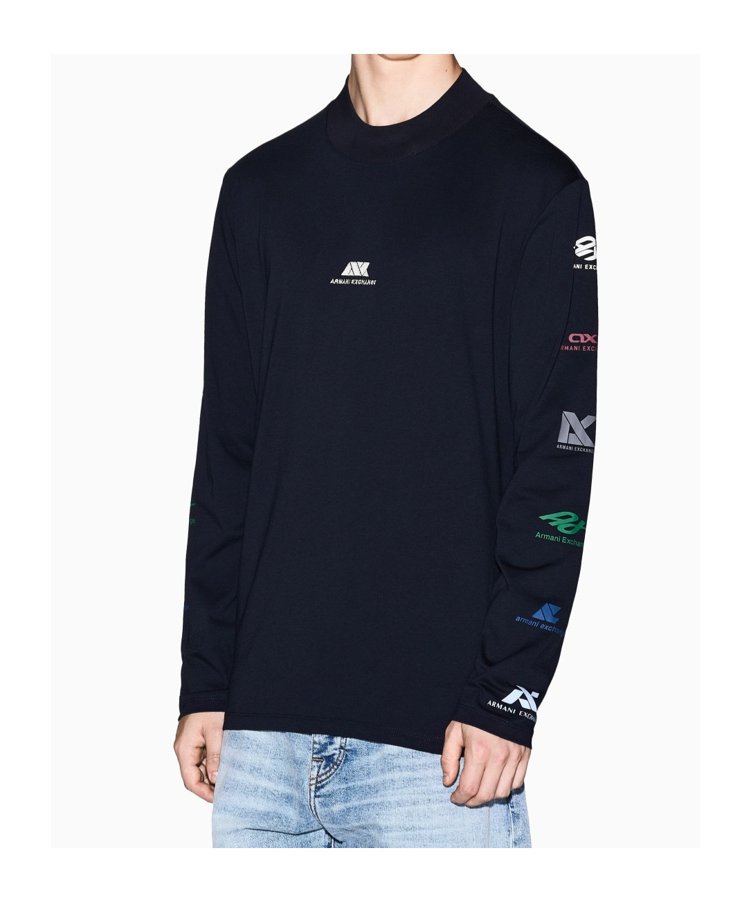 Armani Exchange Long Sleeve T-shirt In Blue