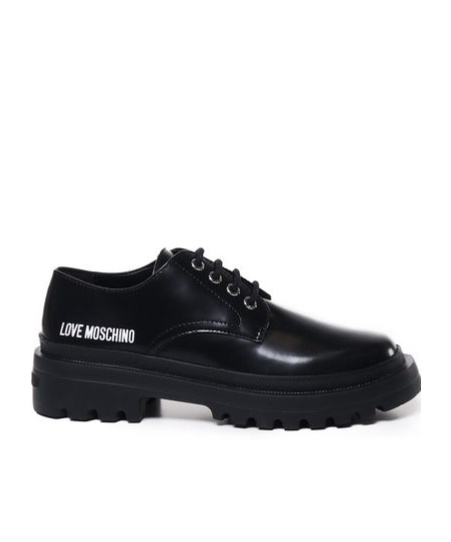 Moschino Logo-print Oxfords In Black