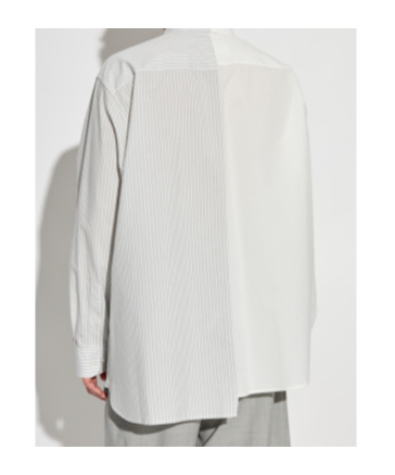 Mm6 Maison Margiela Split Design Button-down Collar Shirt In White