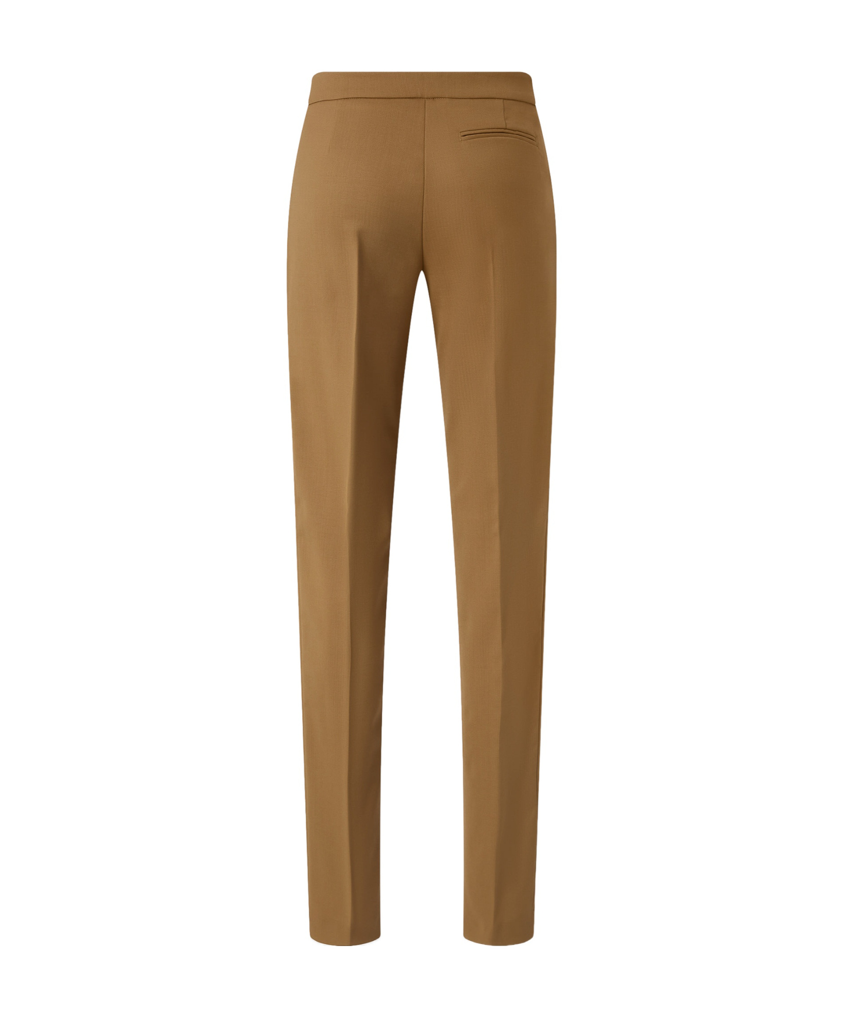 Pinko High-waisted Textured Wool Trousers In Brown