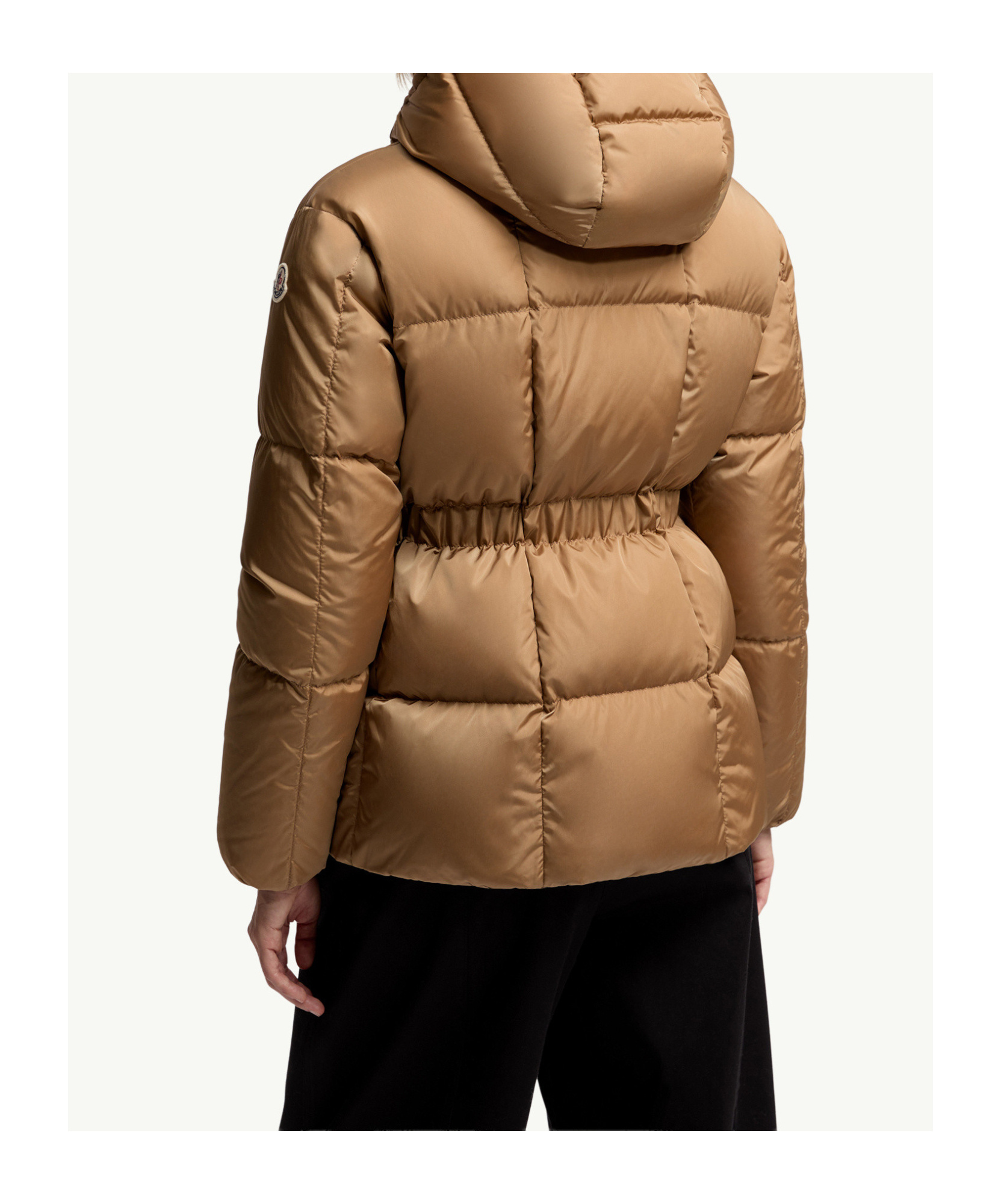 Moncler Long-sleeved Down Jacket In Brown