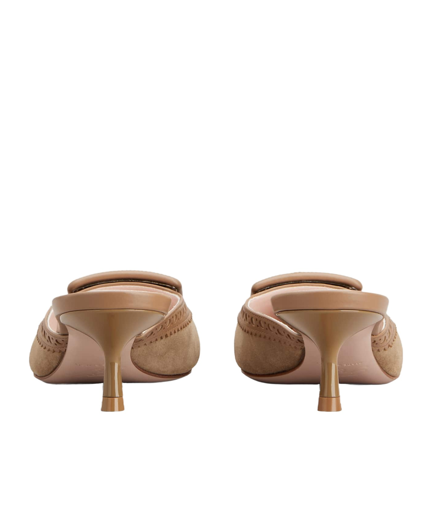 Roger Vivier City Perfo Mule 45 In Nude