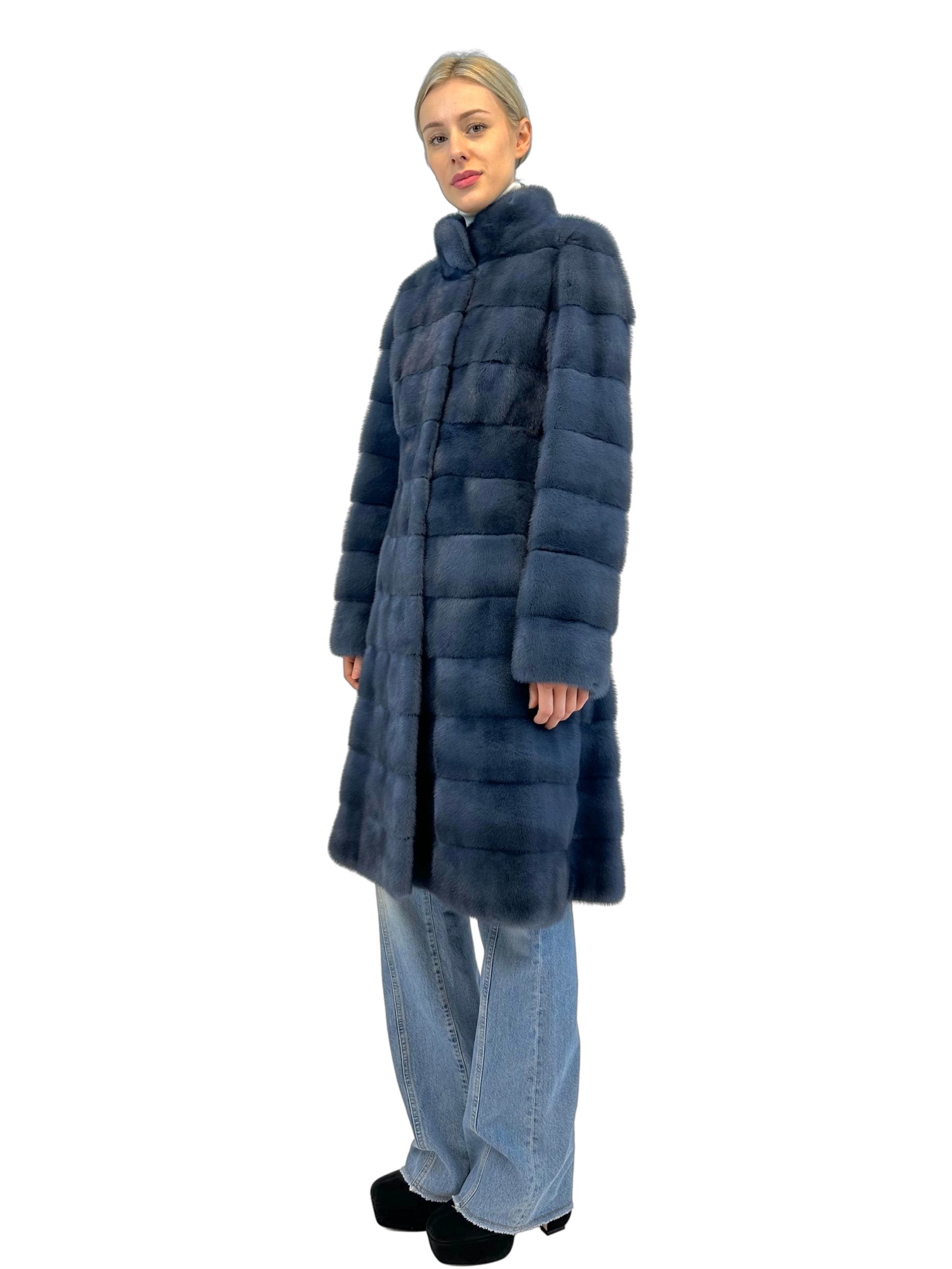 Liska Long-sleeved Fur In Blue