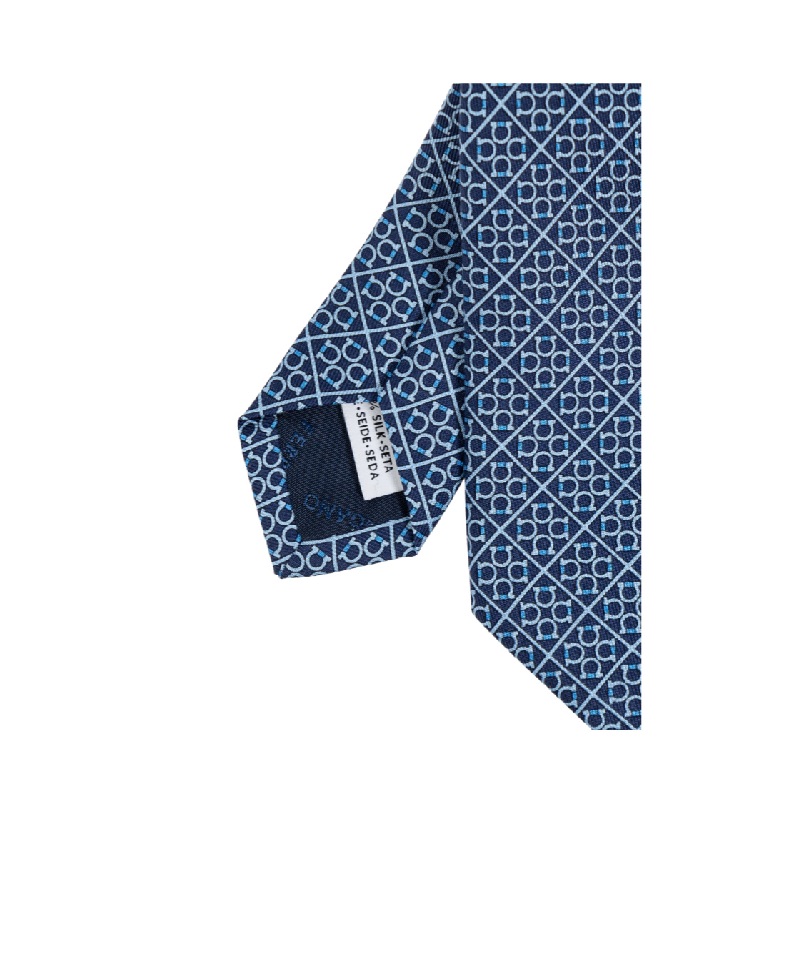 Ferragamo Pattern Tie In Blue