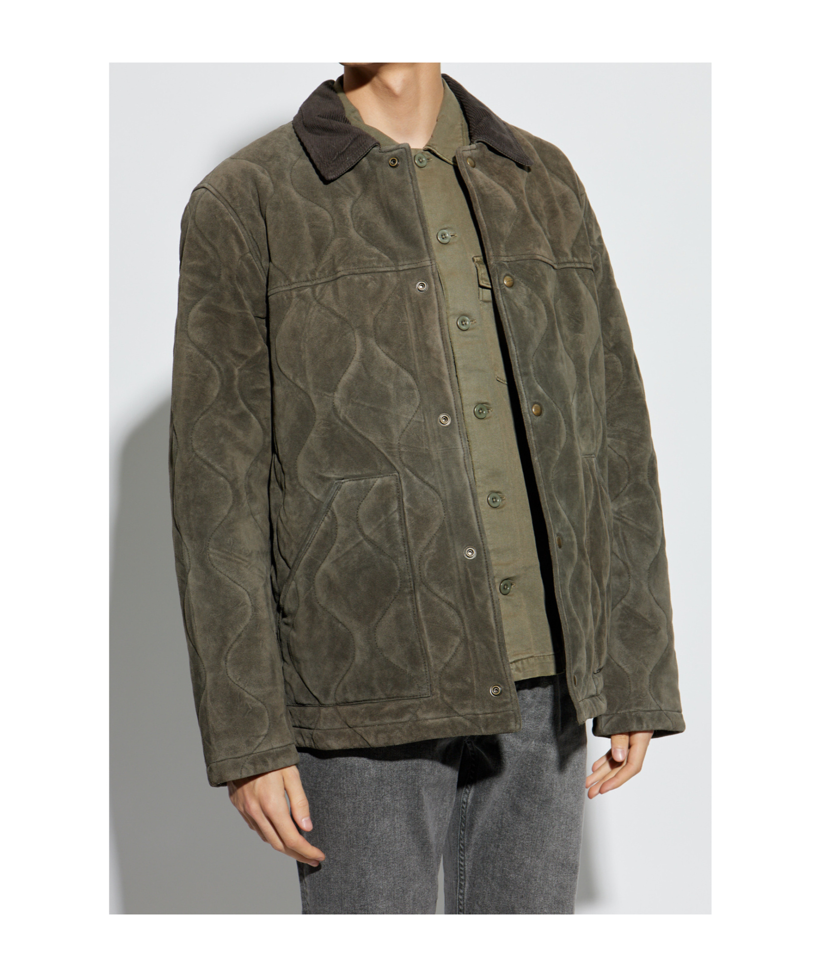 Allsaints Dakota Leather Jacket In Green