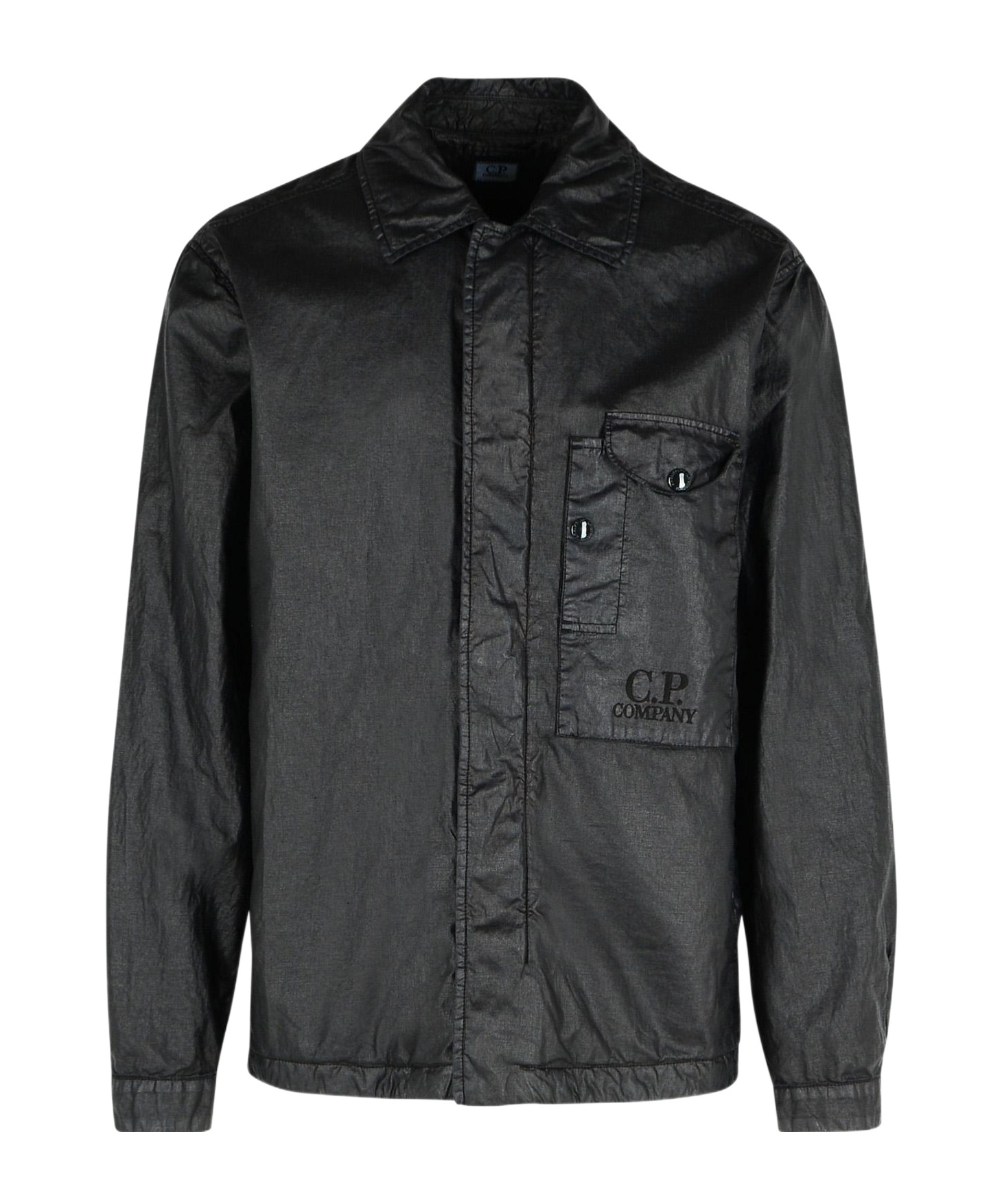 C.p. Company Button-down Shirt In Black