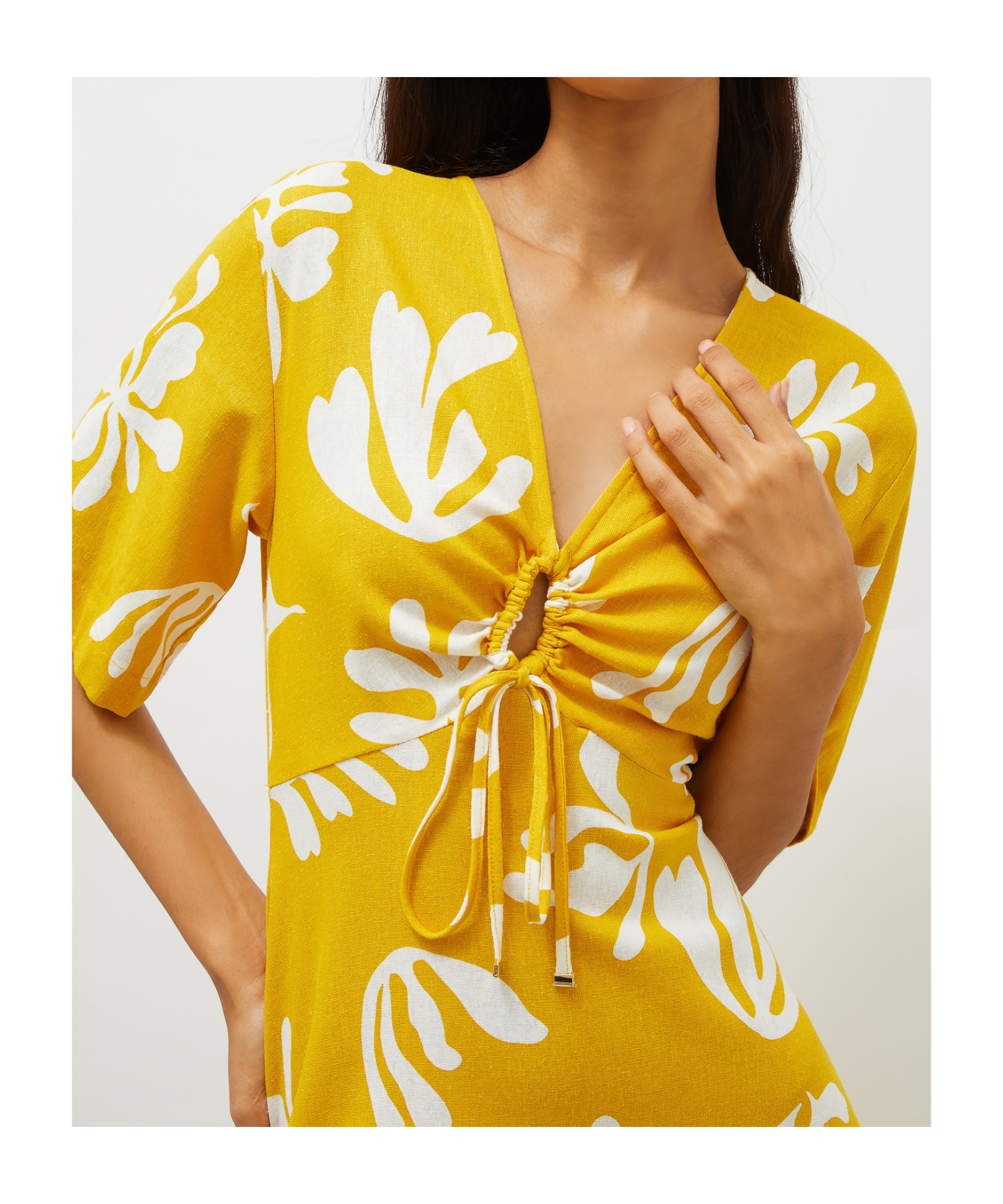 Marella Molise Midi Dress In Yellow