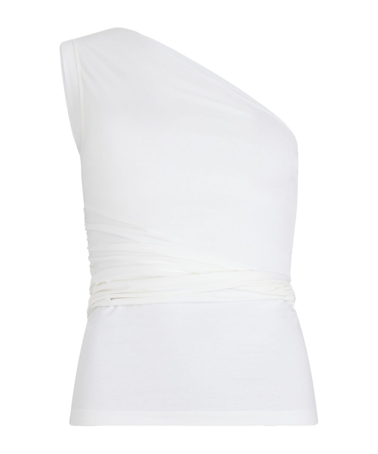 Patou One-shoulder Cotton Top In White