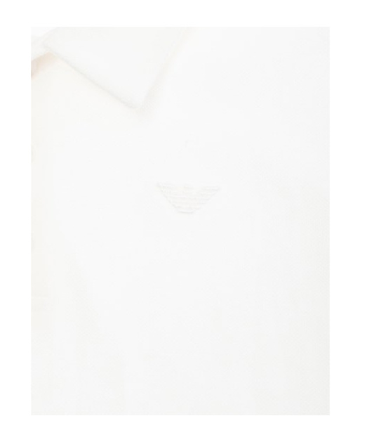 Emporio Armani Short-sleeved Polo Shirt In White