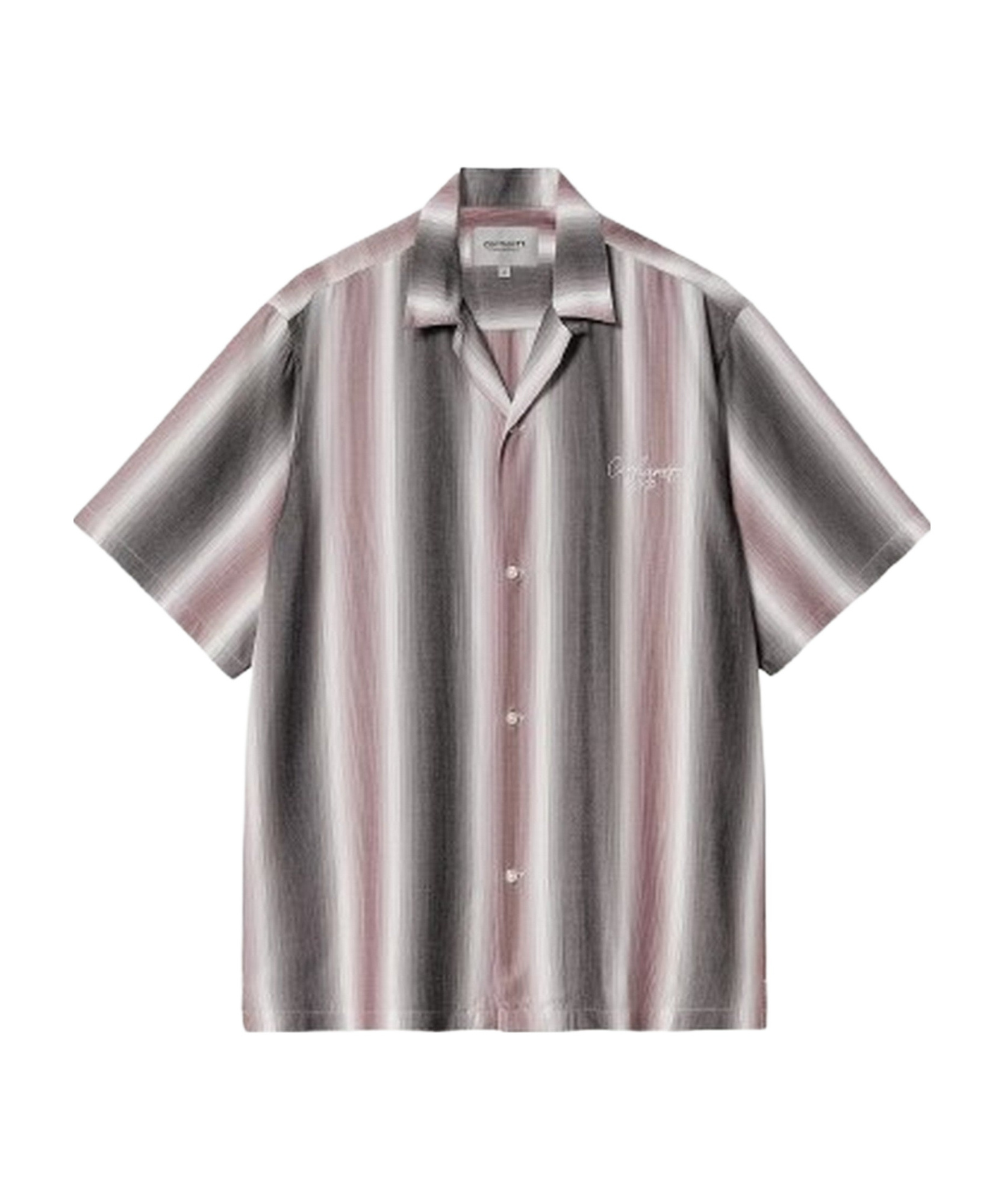 Carhartt Short Sleeves Striped Pattern Shirt In Grey