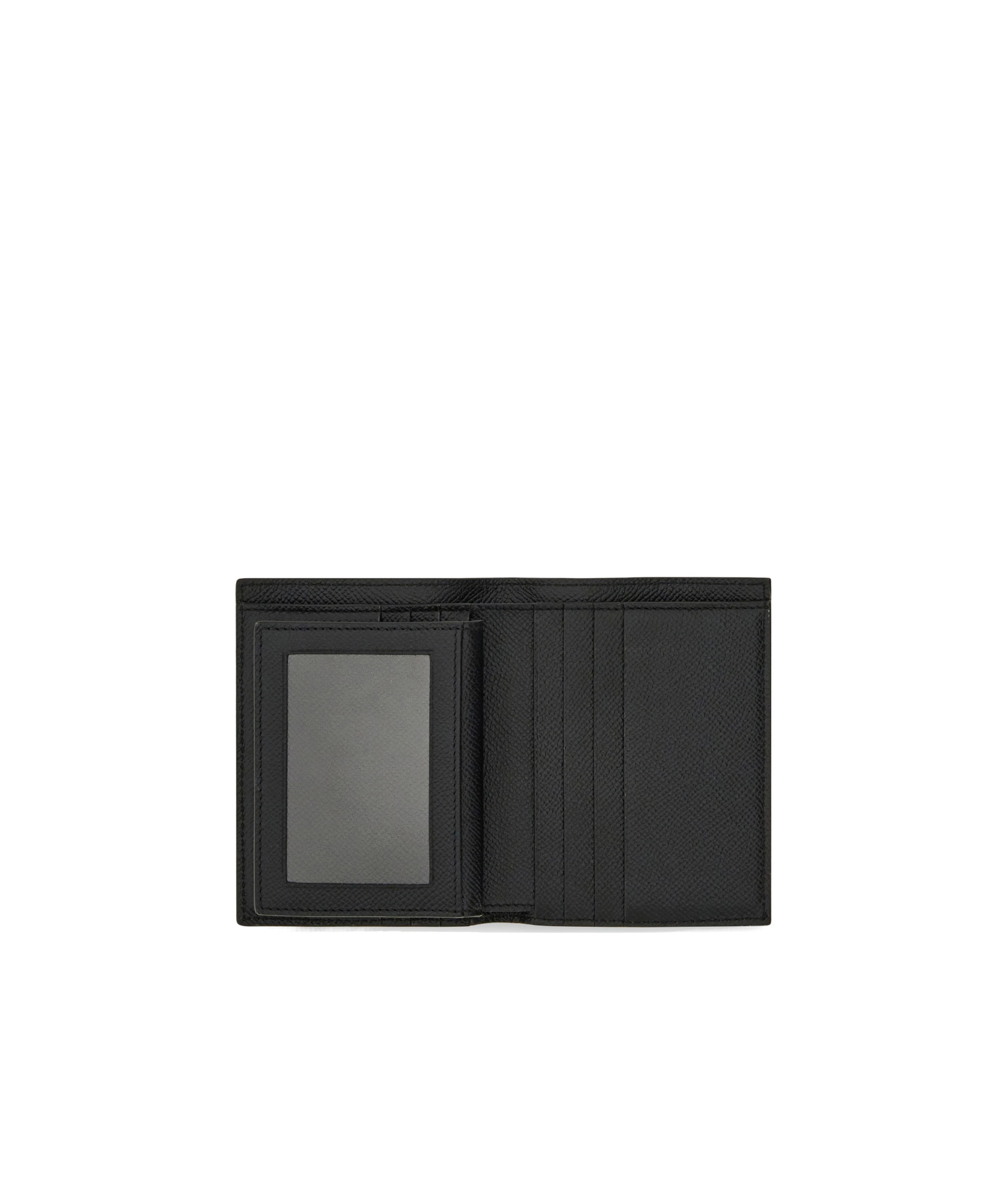 Shop Ferragamo Gancini Compact Wallet In Black