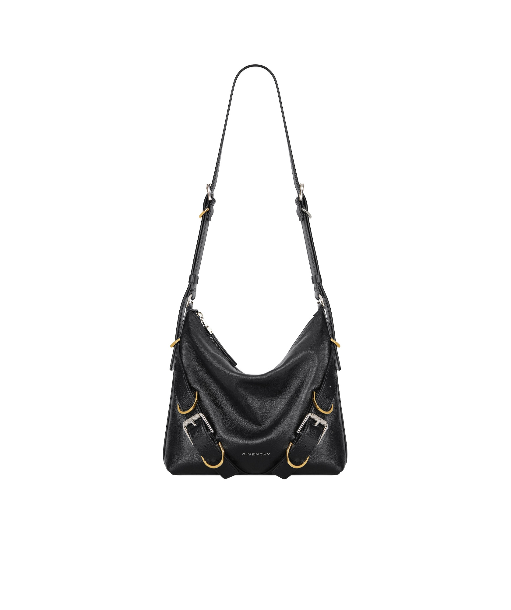 Givenchy Voyou Crossbody Bag In Leather In Black