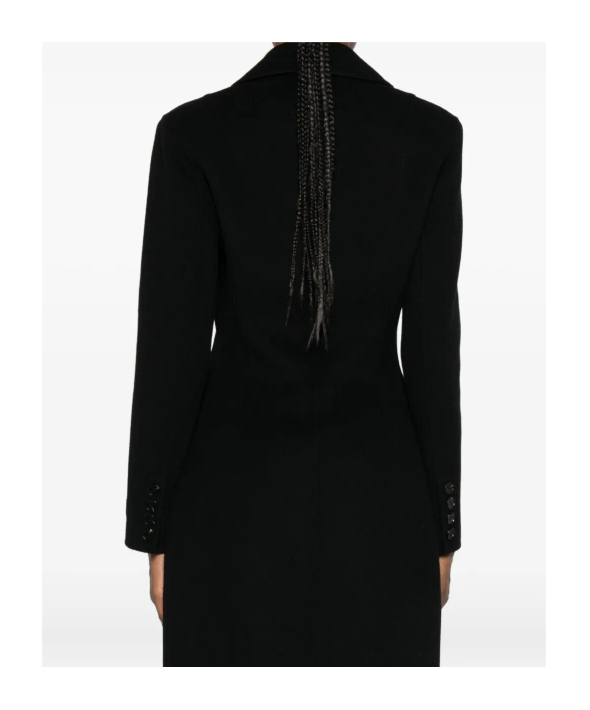 Ermanno Firenze Double-breasted Coat In Black